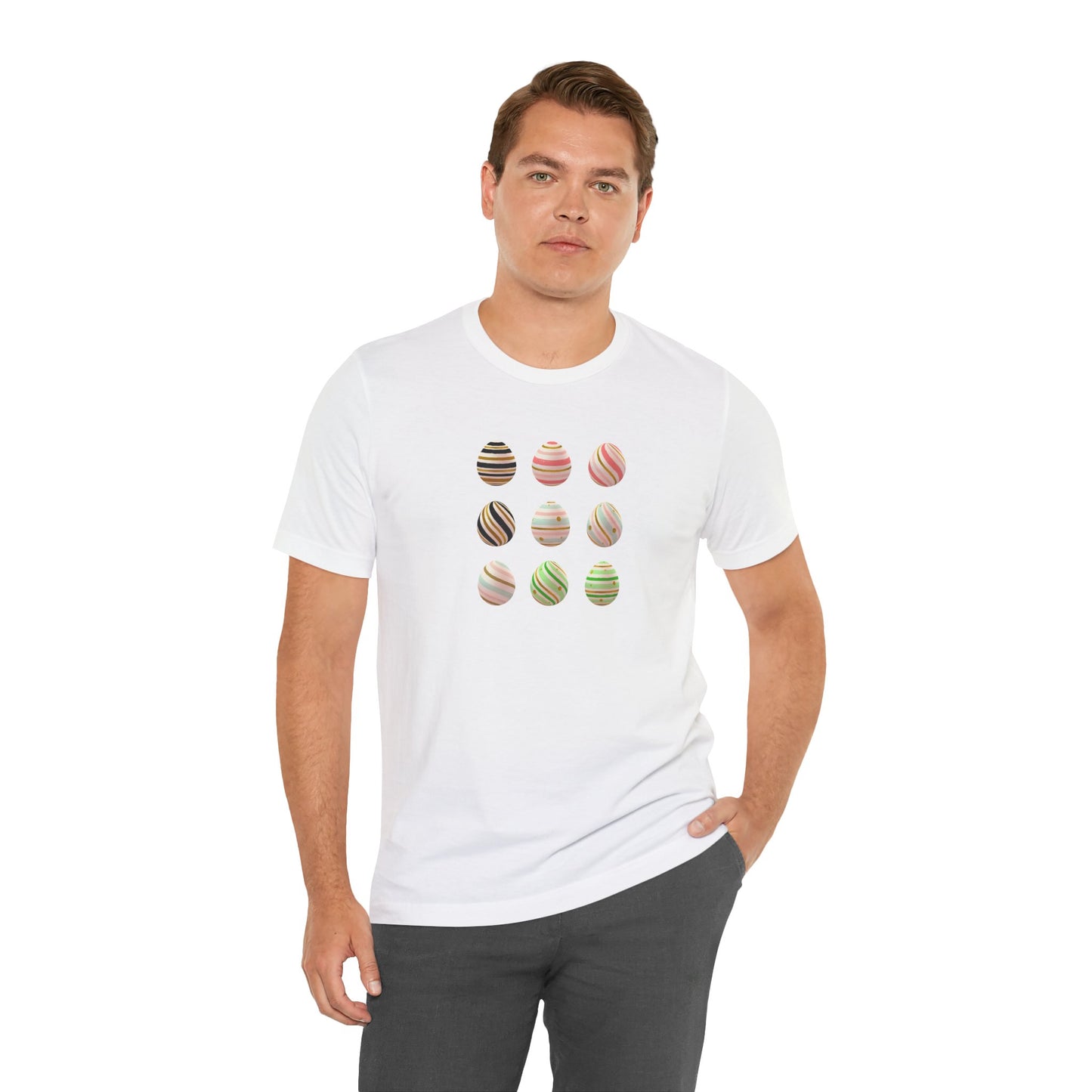 Egg-stravaganza Colorful Easter Egg Trio Unisex Jersey Short Sleeve Tee