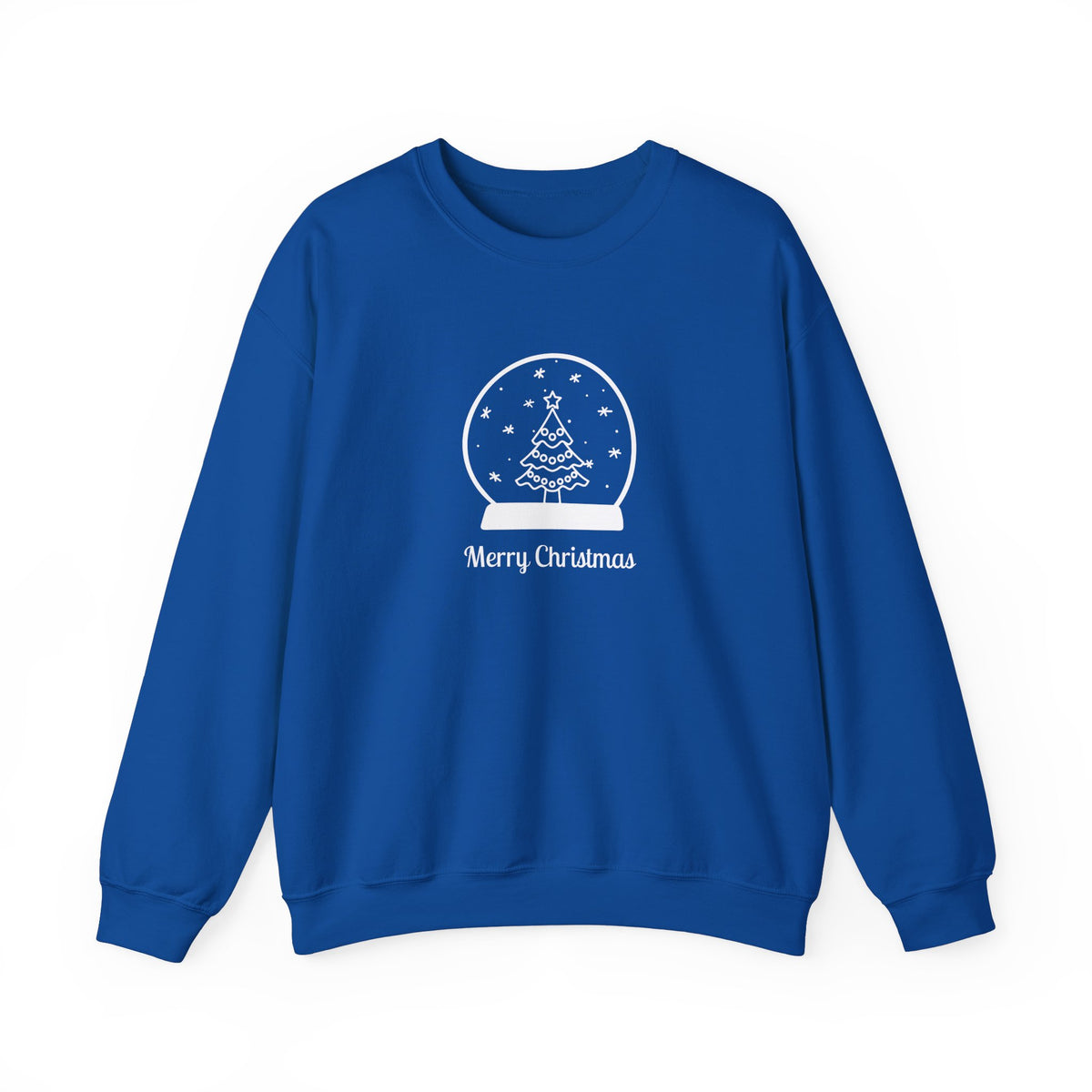 Snow Globe with Merry Christmas 🎄❄️✨ Unisex Heavy Blend Crewneck Sweatshirt