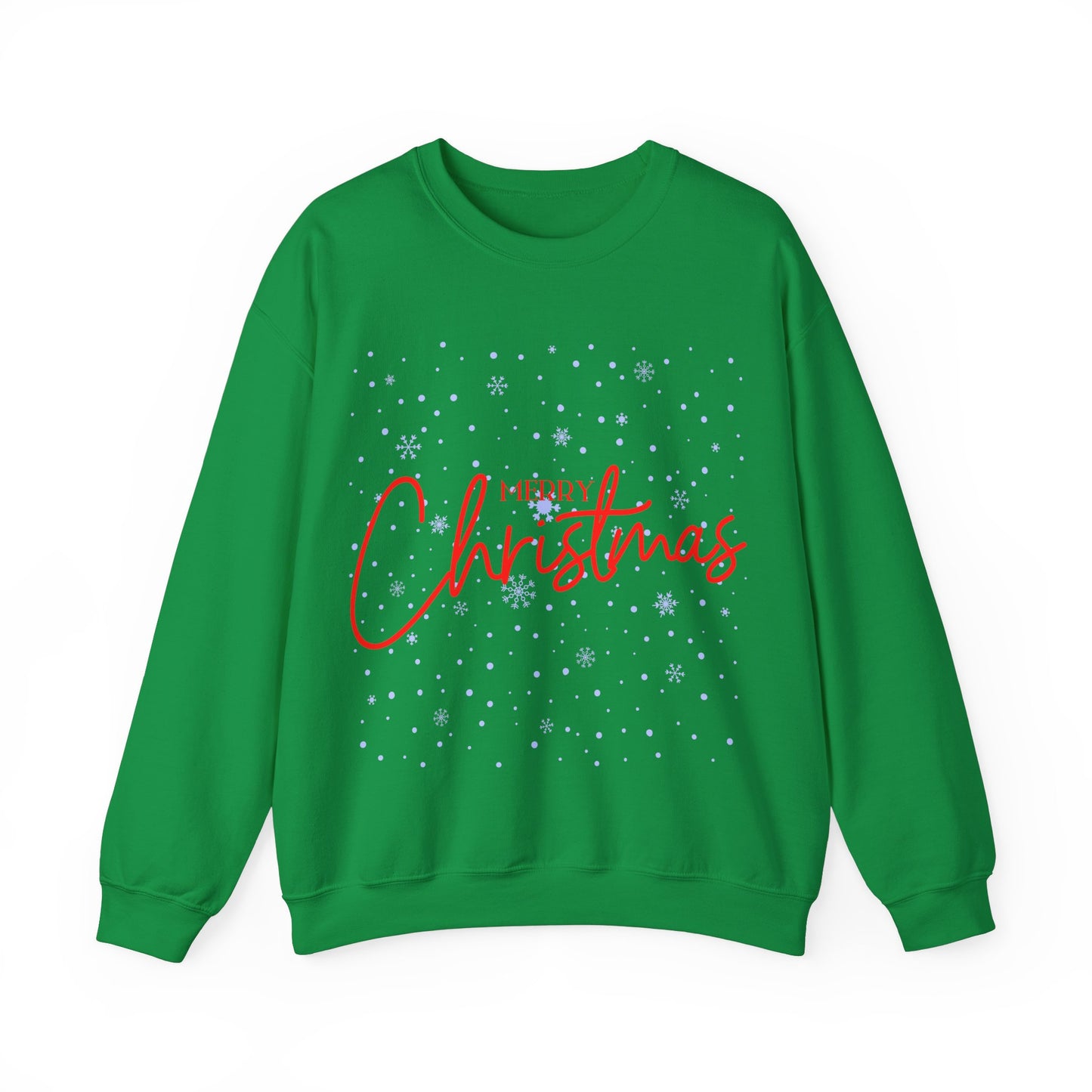 Unisex Heavy Blend Crewneck Sweatshirt Merry Christmas Snowflakes ❄️🎄✨