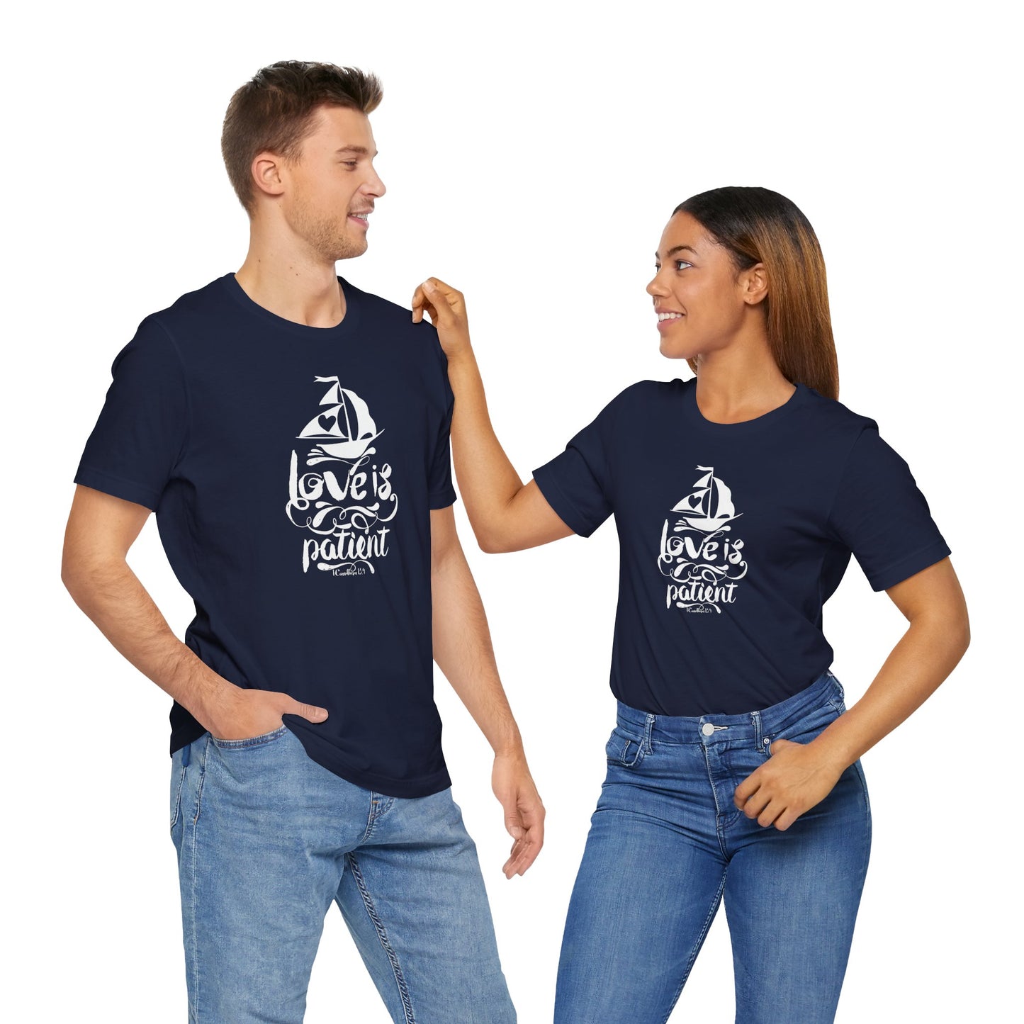 Love Is Patient Corinthians 13:4 Unisex Jersey Short Sleeve Tee