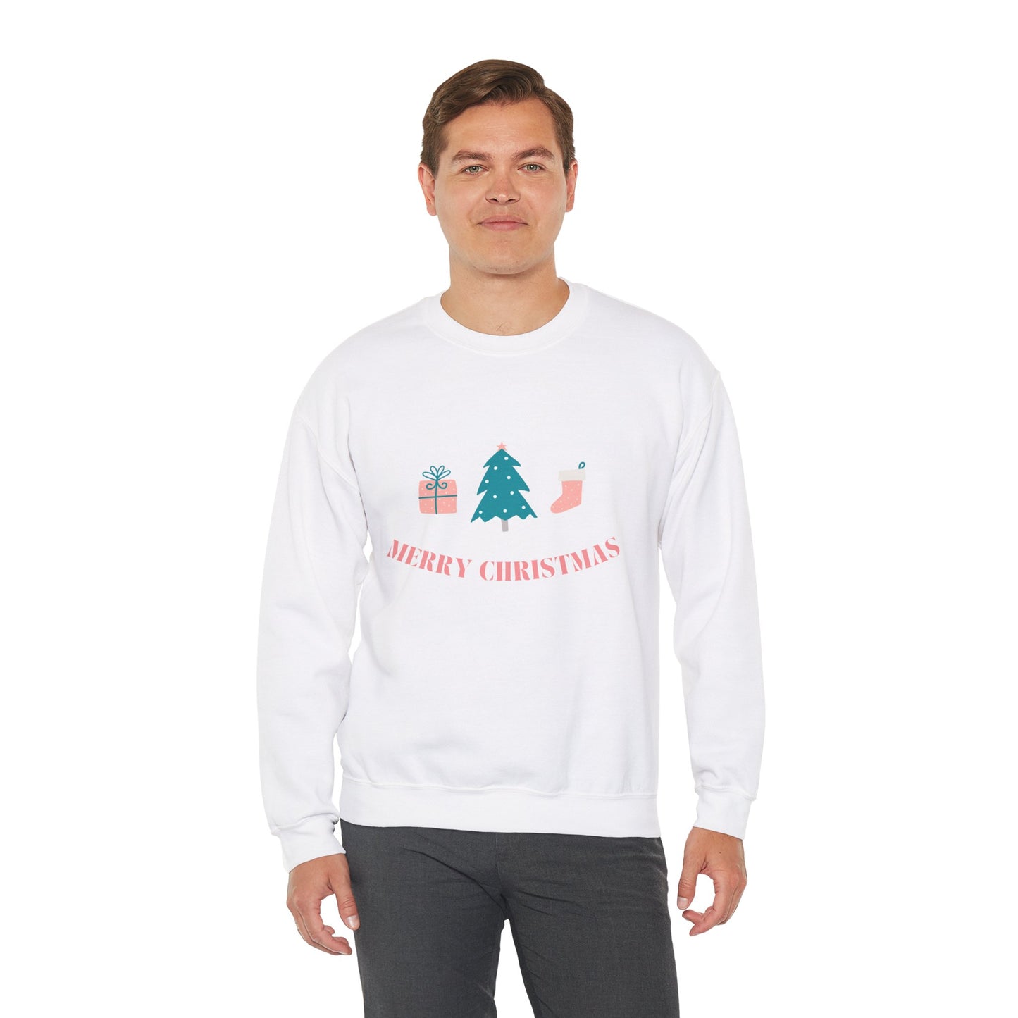 Unisex Heavy Blend Crewneck Sweatshirt Merry Christmas 🎄🎁🧦