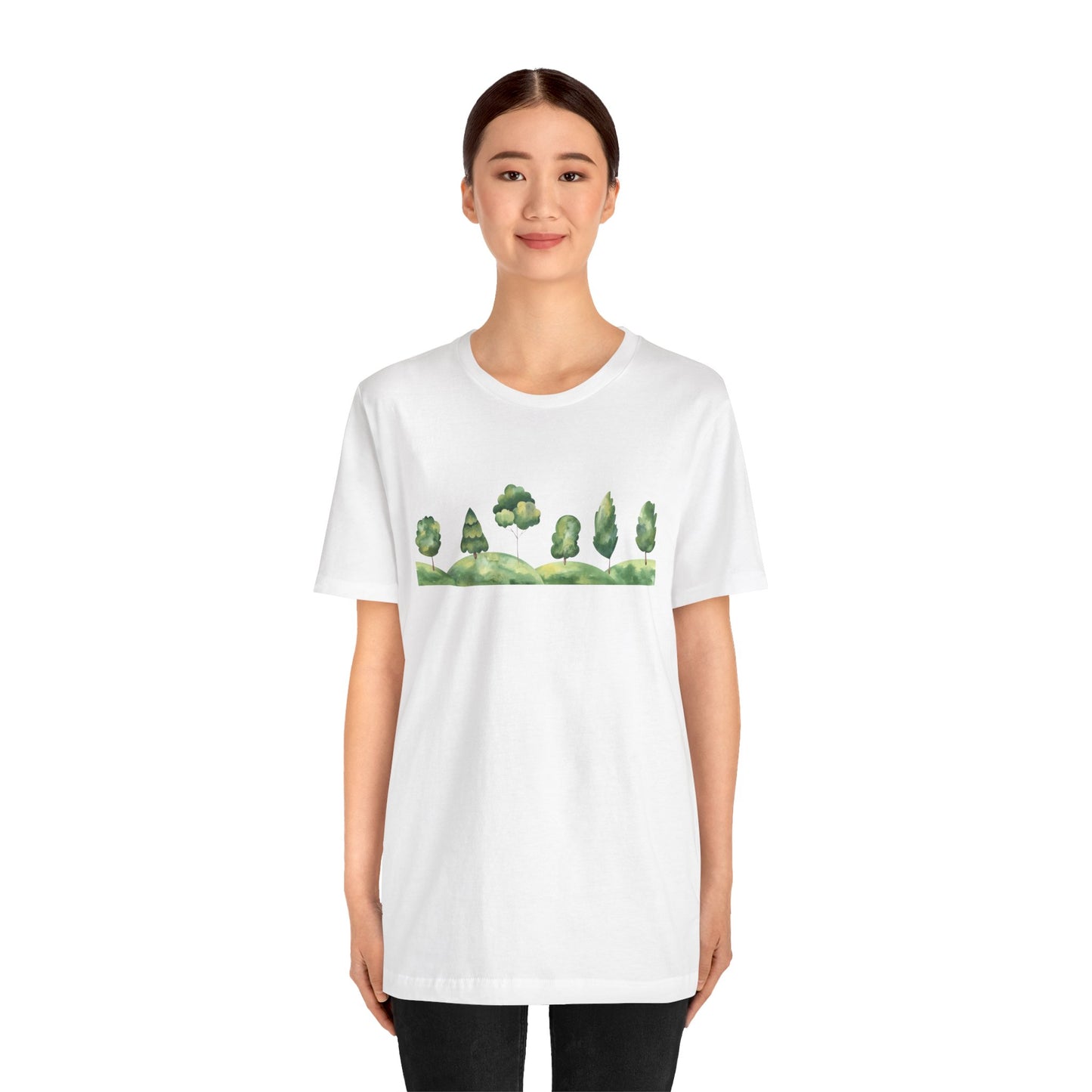 Tree-mendous Green Hills Nature Unisex Jersey Short Sleeve Tee