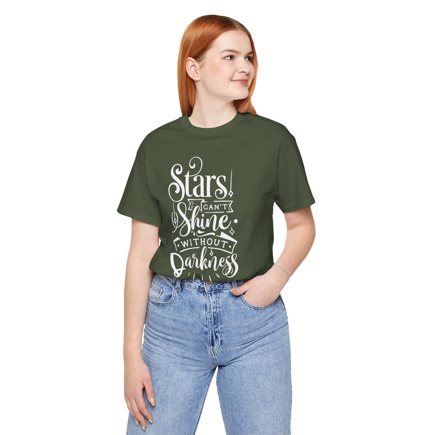 Stars Can't Shine Without Darkness Unisex Jersey Short Sleeve Tee