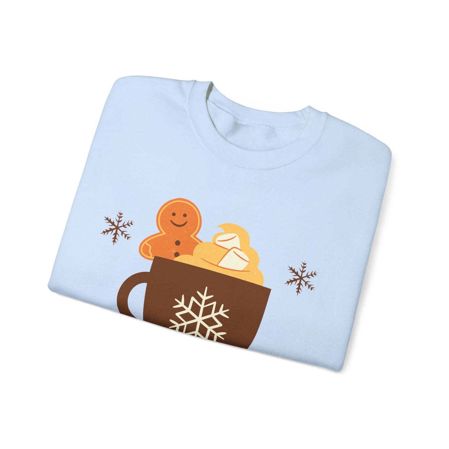 Unisex Heavy Blend Crewneck Sweatshirt Merry Christmas Gingerbread Man ☕🎄🍪