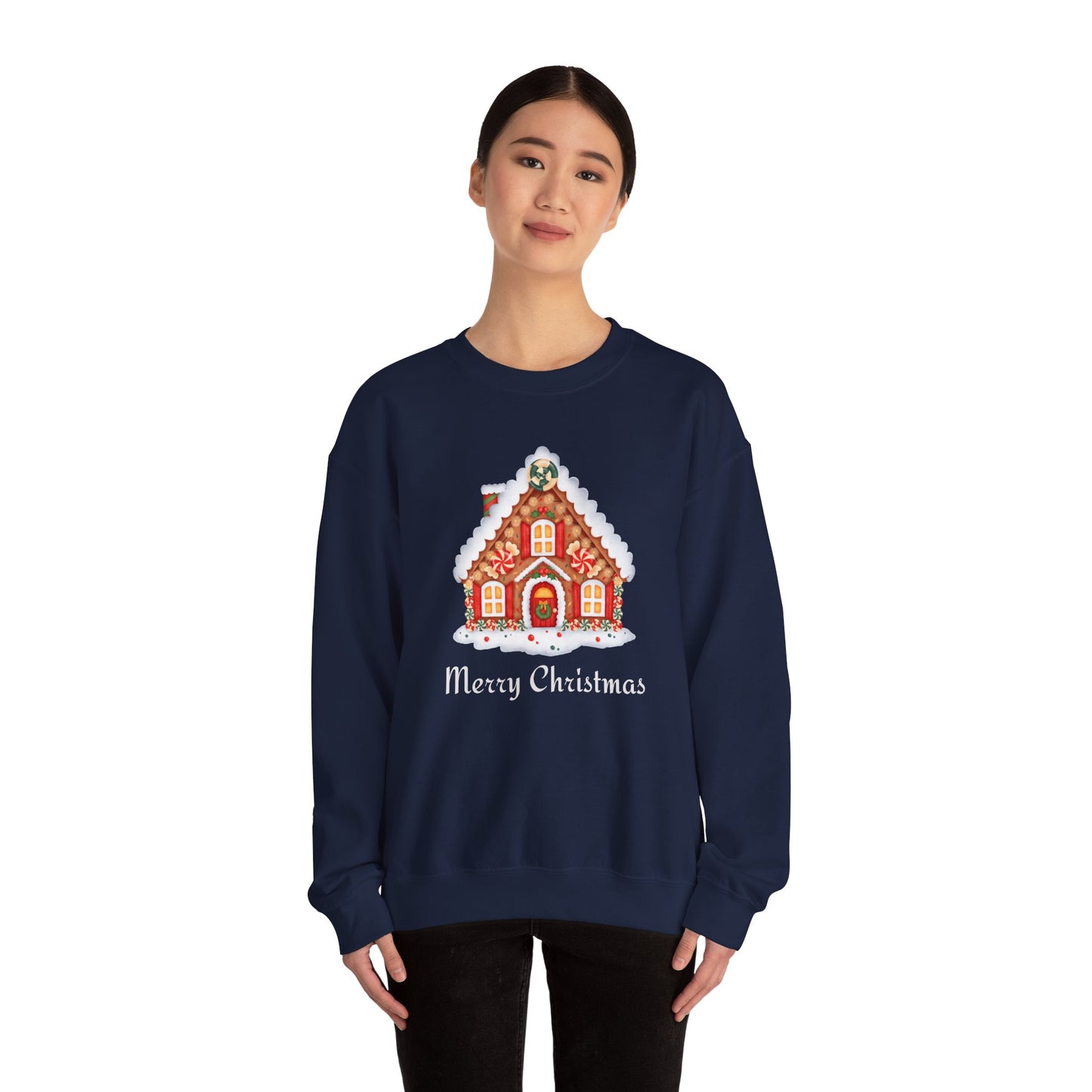 Christmas Gingerbread House 🎄🍬✨ Unisex Heavy Blend Crewneck Sweatshirt