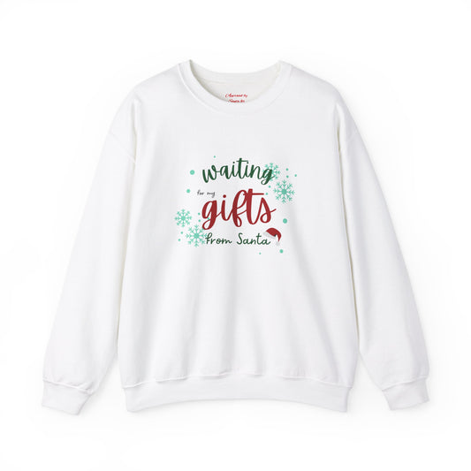 Unisex Heavy Blend Crewneck Sweatshirt Waiting For My Gifts From Santa 🎁🎅❄️