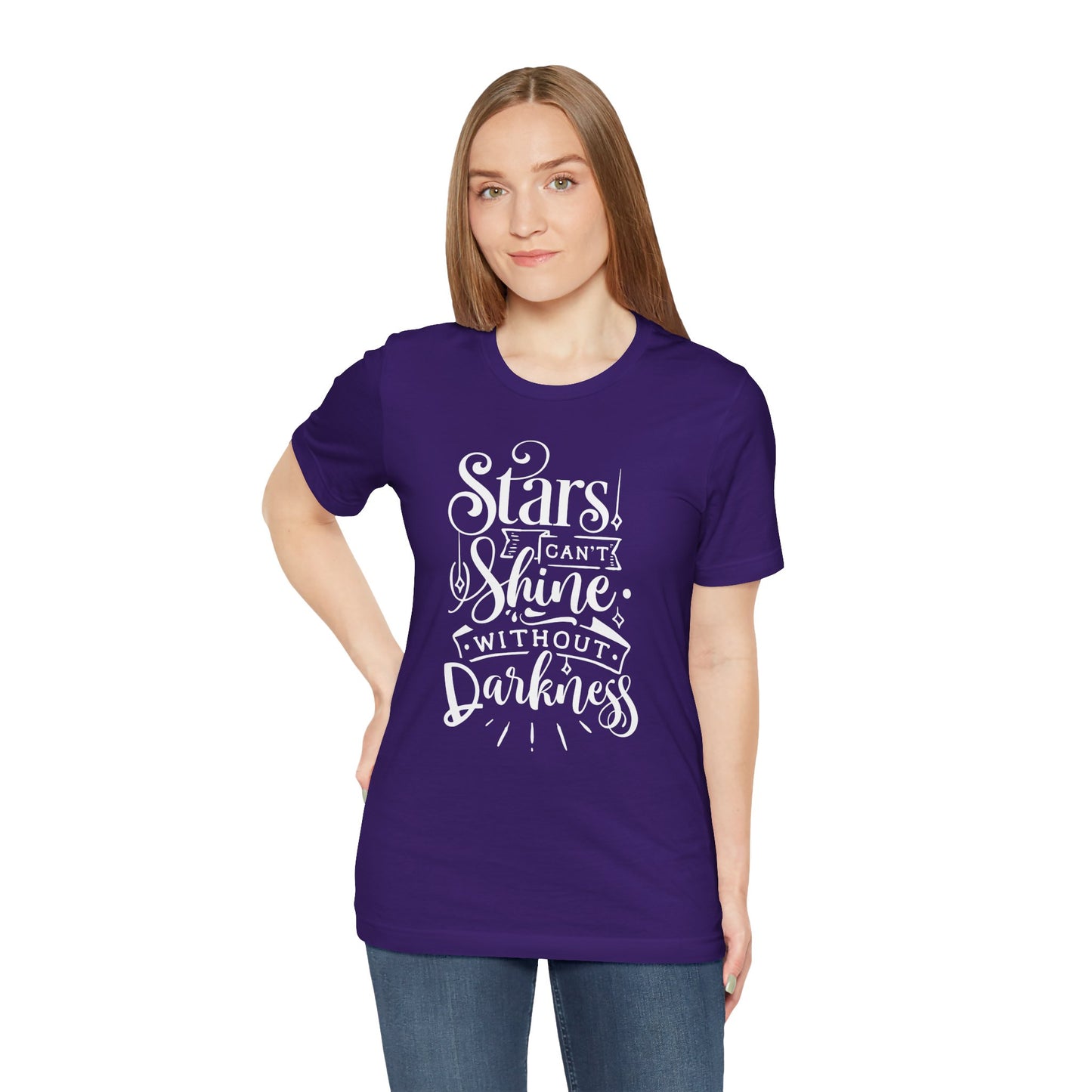 Stars Can't Shine Without Darkness Unisex Jersey Short Sleeve Tee