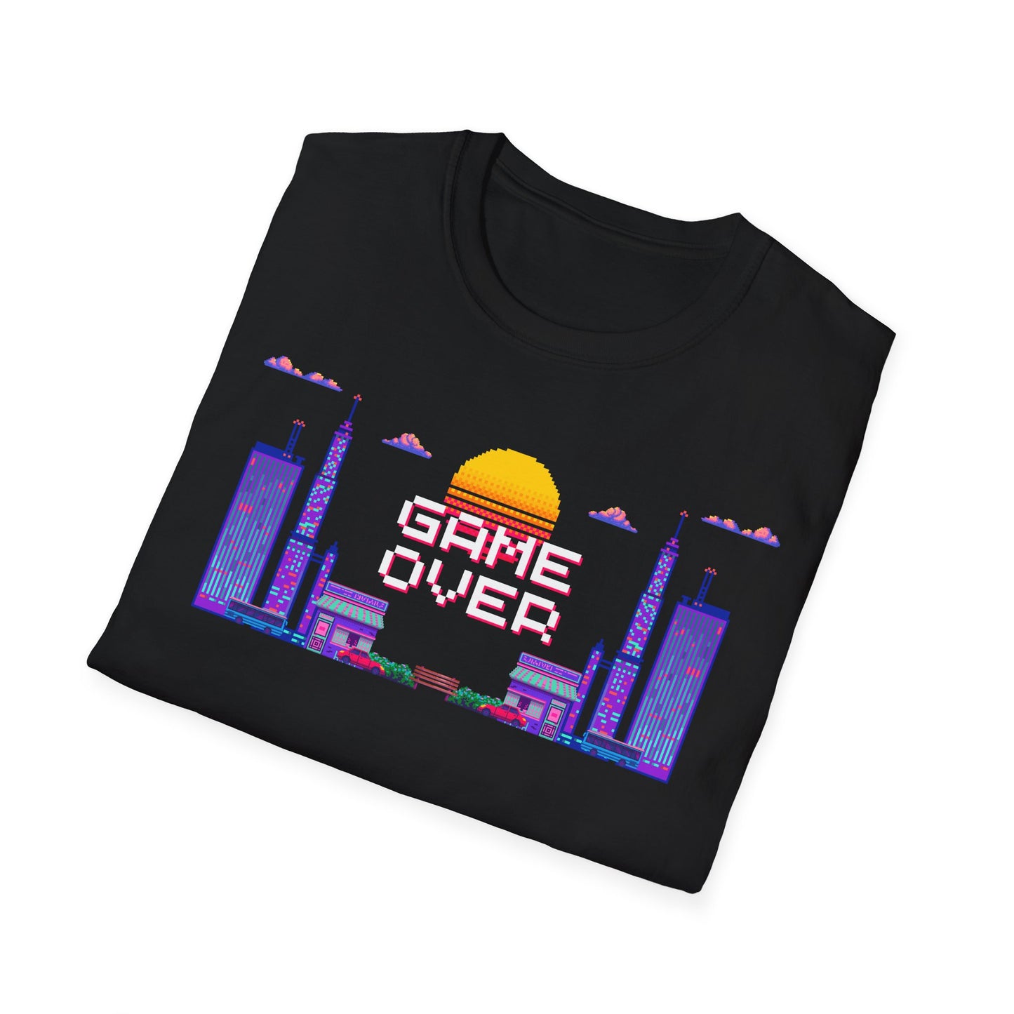 Game Over Sunset Showdown Unisex Softstyle T-Shirt