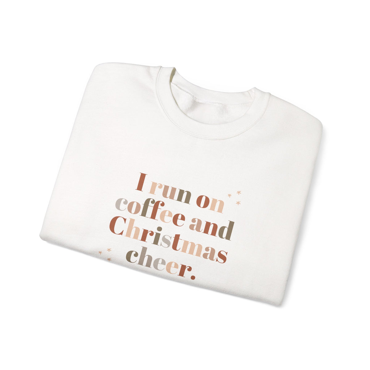 I Run on Coffee and Christmas Cheer ☕🎄✨ Unisex Heavy Blend Crewneck Sweatshirt