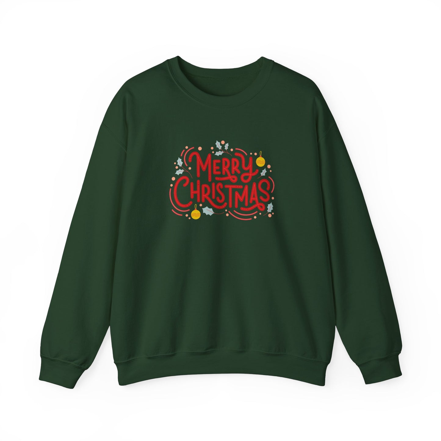 Unisex Heavy Blend Crewneck Sweatshirt Beautiful Merry Christmas Design 🎄✨