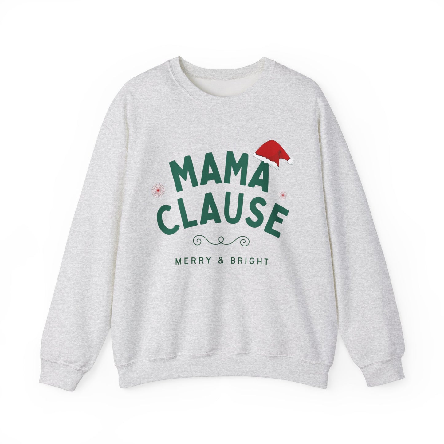 Unisex Heavy Blend Crewneck Sweatshirt Mama Clause Merry & Bright 🎄✨