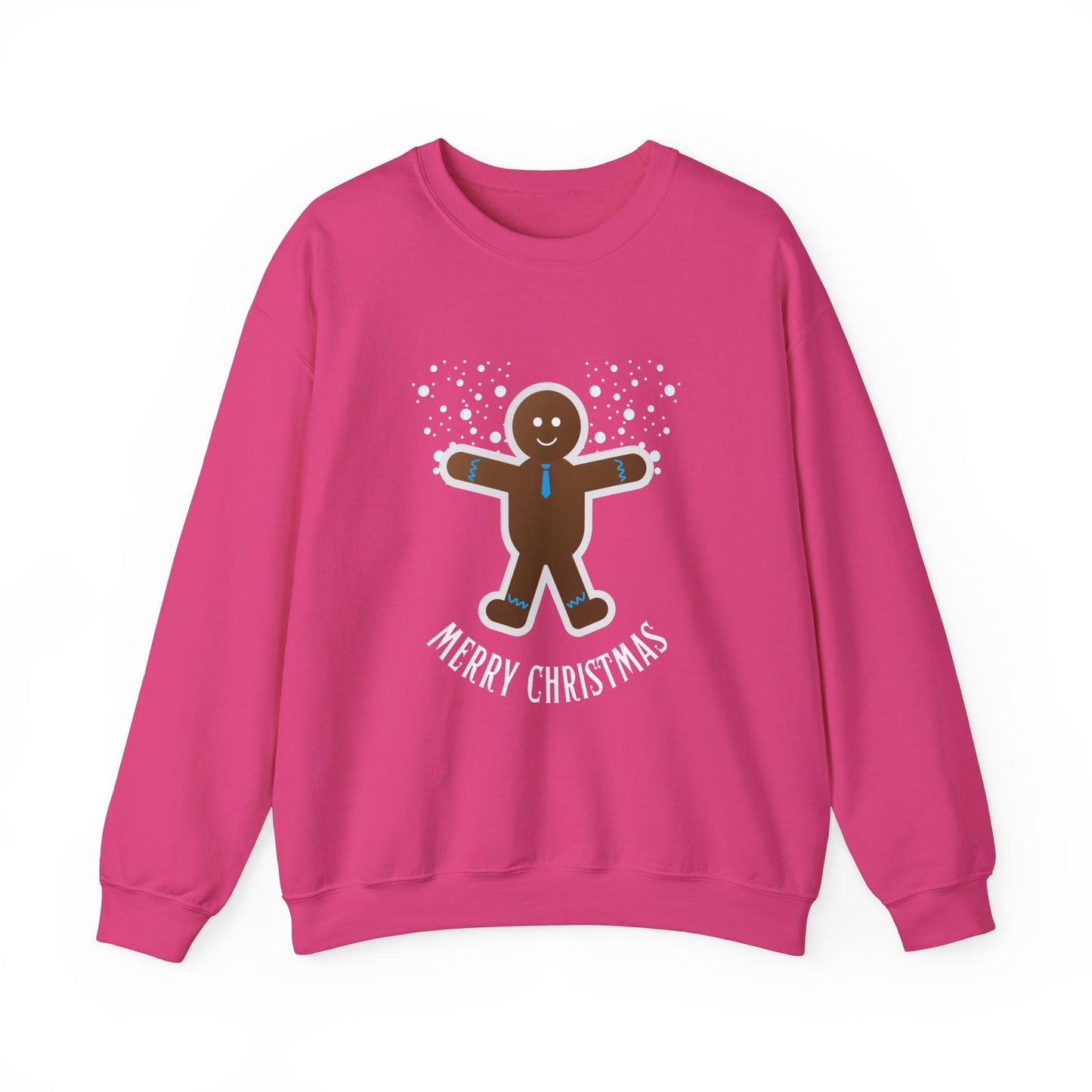 Unisex Heavy Blend Crewneck Sweatshirt Merry Christmas Happy Gingerbread Man 🎄🍪✨