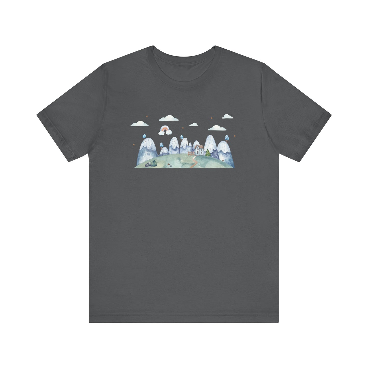 Unisex Jersey Short Sleeve Tee House on a Winter Hill