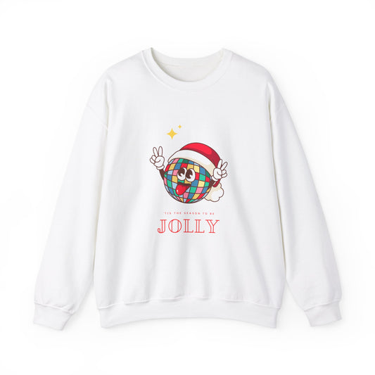 Unisex Heavy Blend Crewneck Sweatshirt Disco Ball Santa Hat 🎉🎅✨