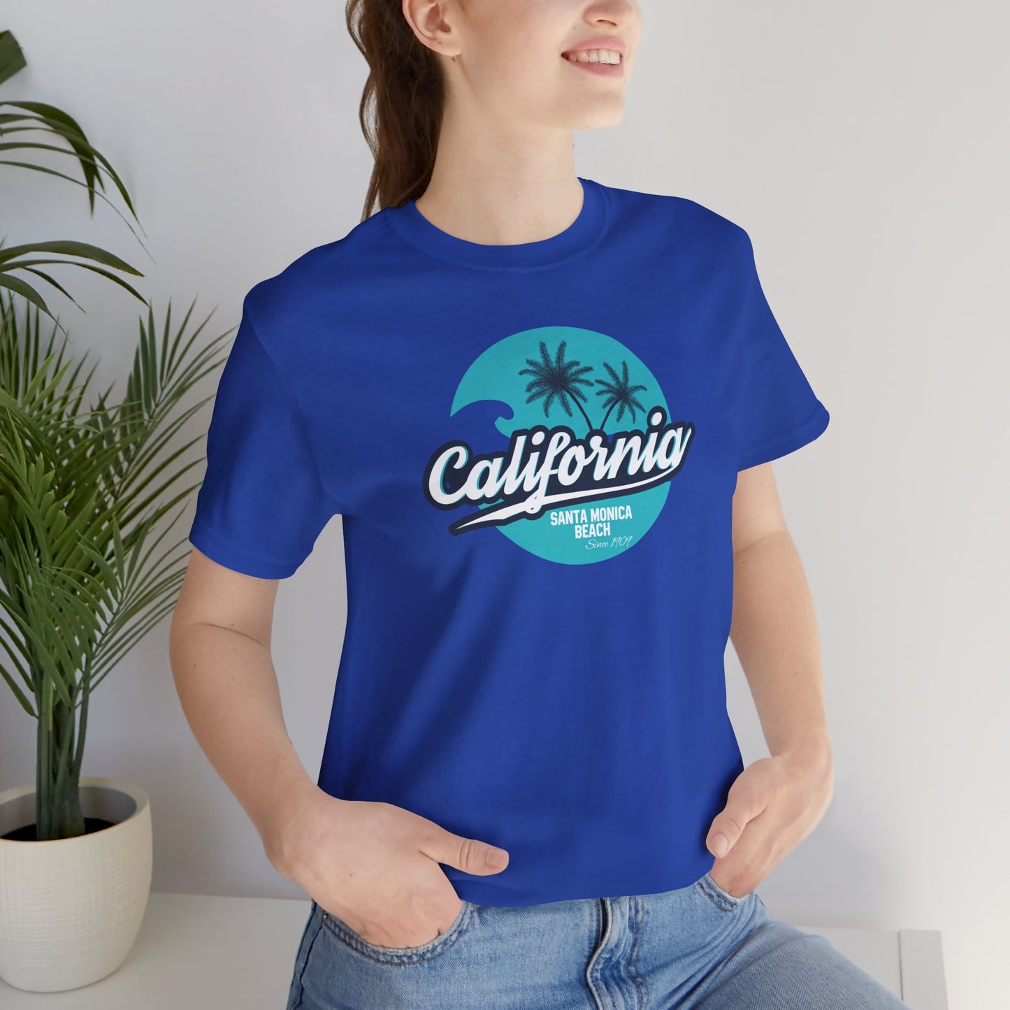 California Santa Monica Beach Unisex Jersey Short Sleeve Tee