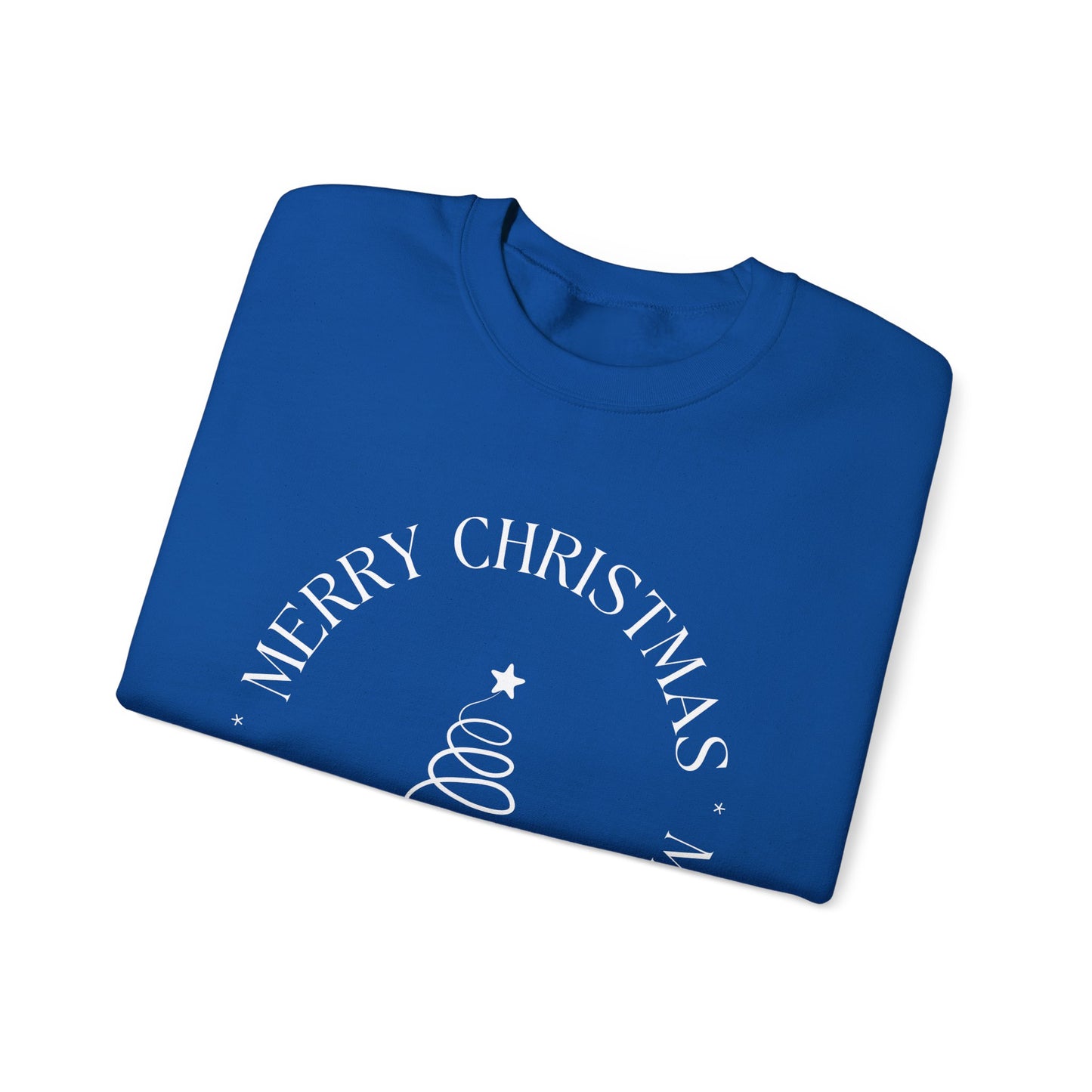 Unisex Heavy Blend Crewneck Sweatshirt Elegant Merry Christmas Tree 🎄✨
