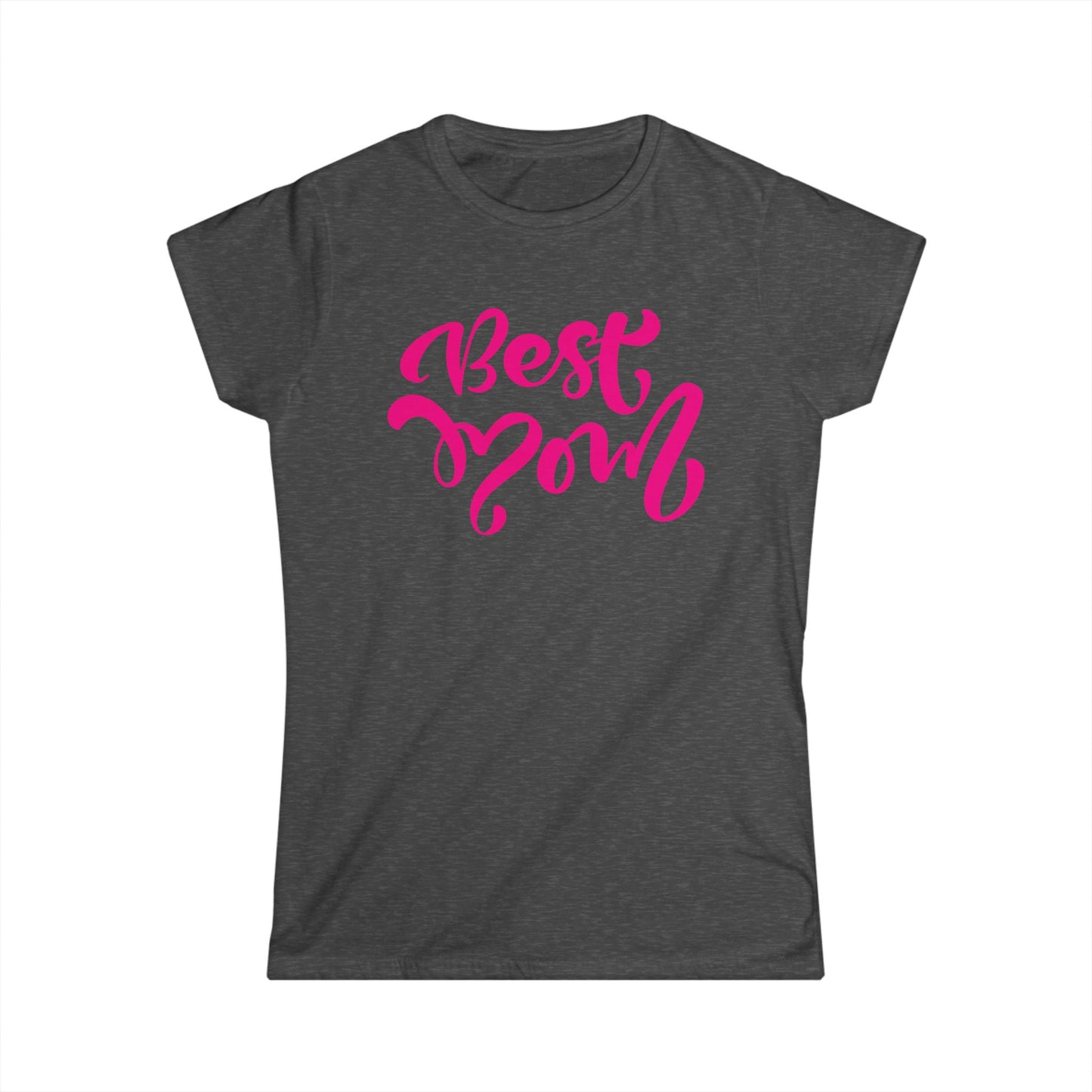 Women's Softstyle Tee Best Mom Pink Color Print