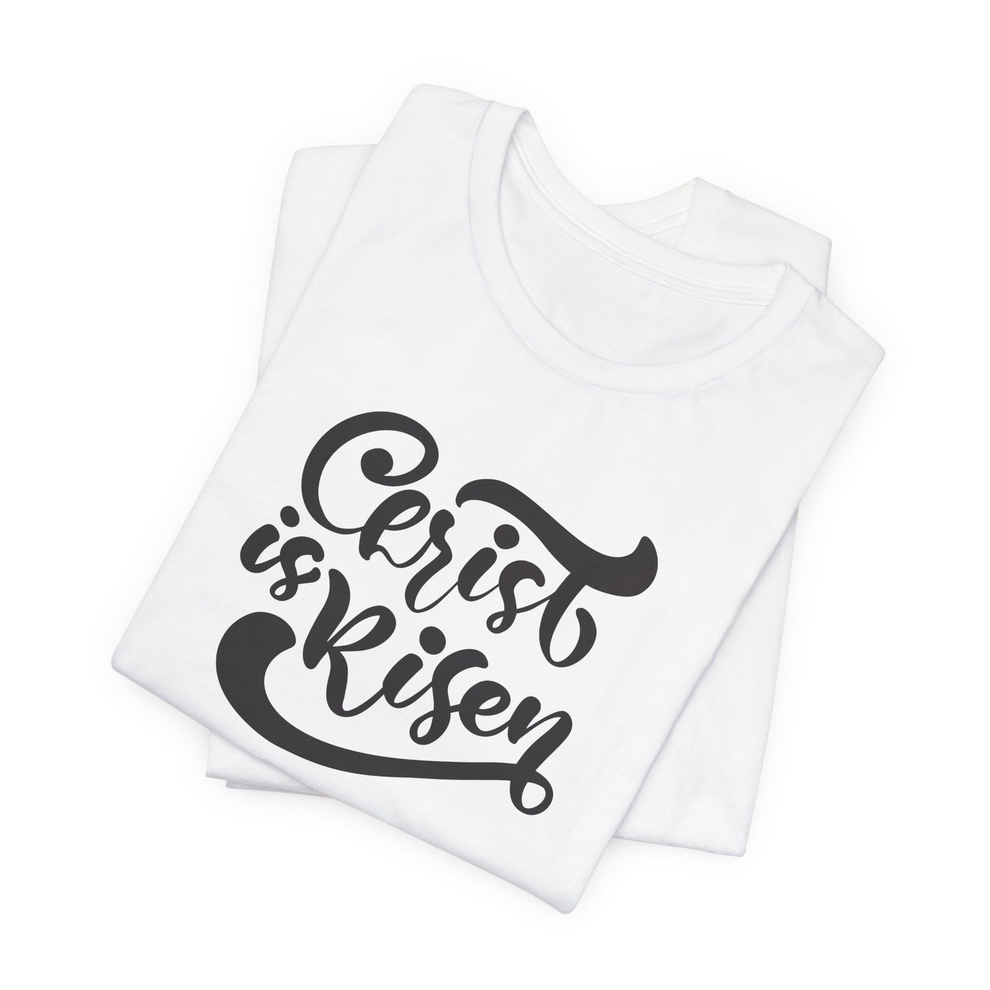 Christ is Risen Black Print Unisex Jersey Short Sleeve Tee