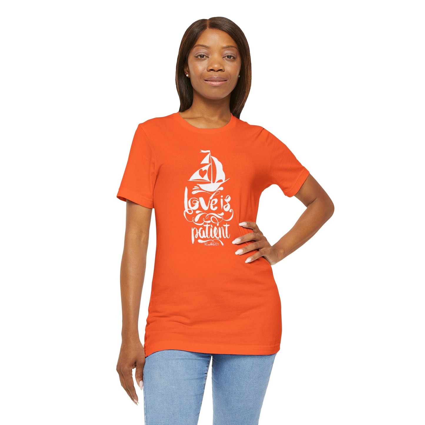 Love Is Patient Corinthians 13:4 Unisex Jersey Short Sleeve Tee