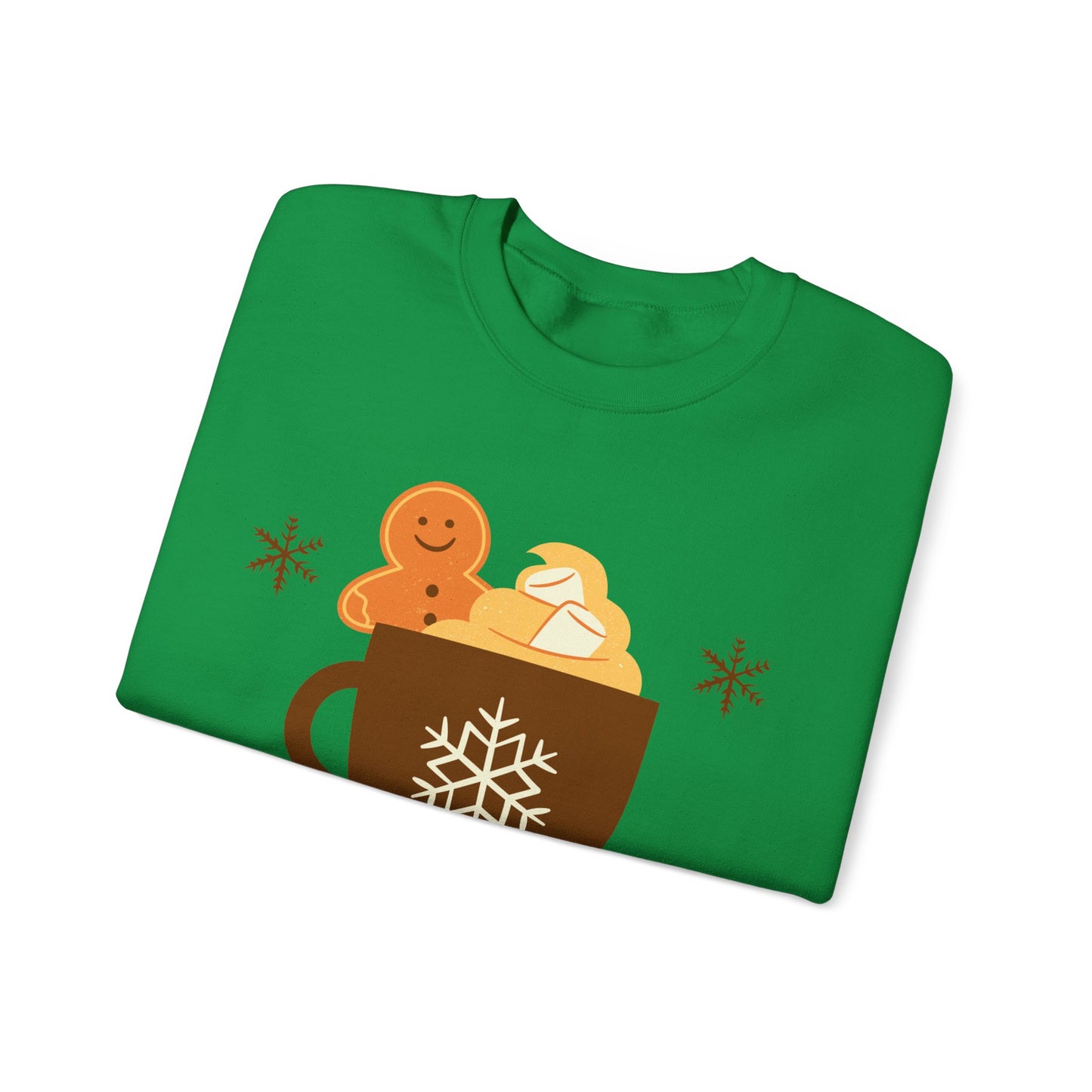 Unisex Heavy Blend Crewneck Sweatshirt Merry Christmas Gingerbread Man ☕🎄🍪