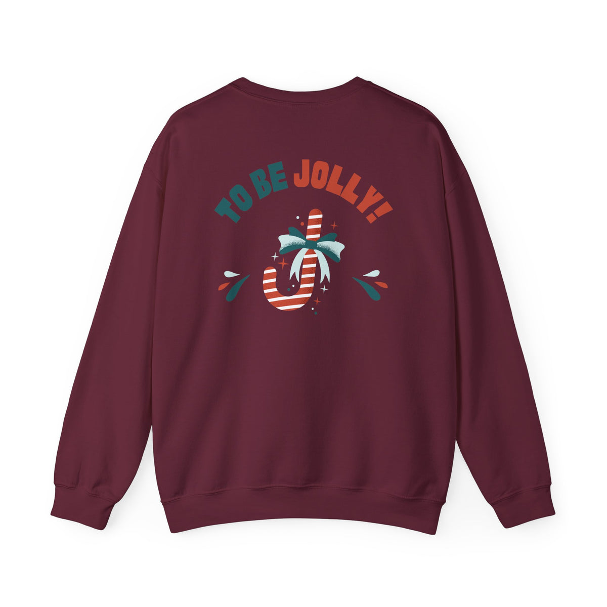 Unisex Heavy Blend Crewneck Sweatshirt 'Tis The Season To Be Jolly with Santa Hat & Lights 🎄✨