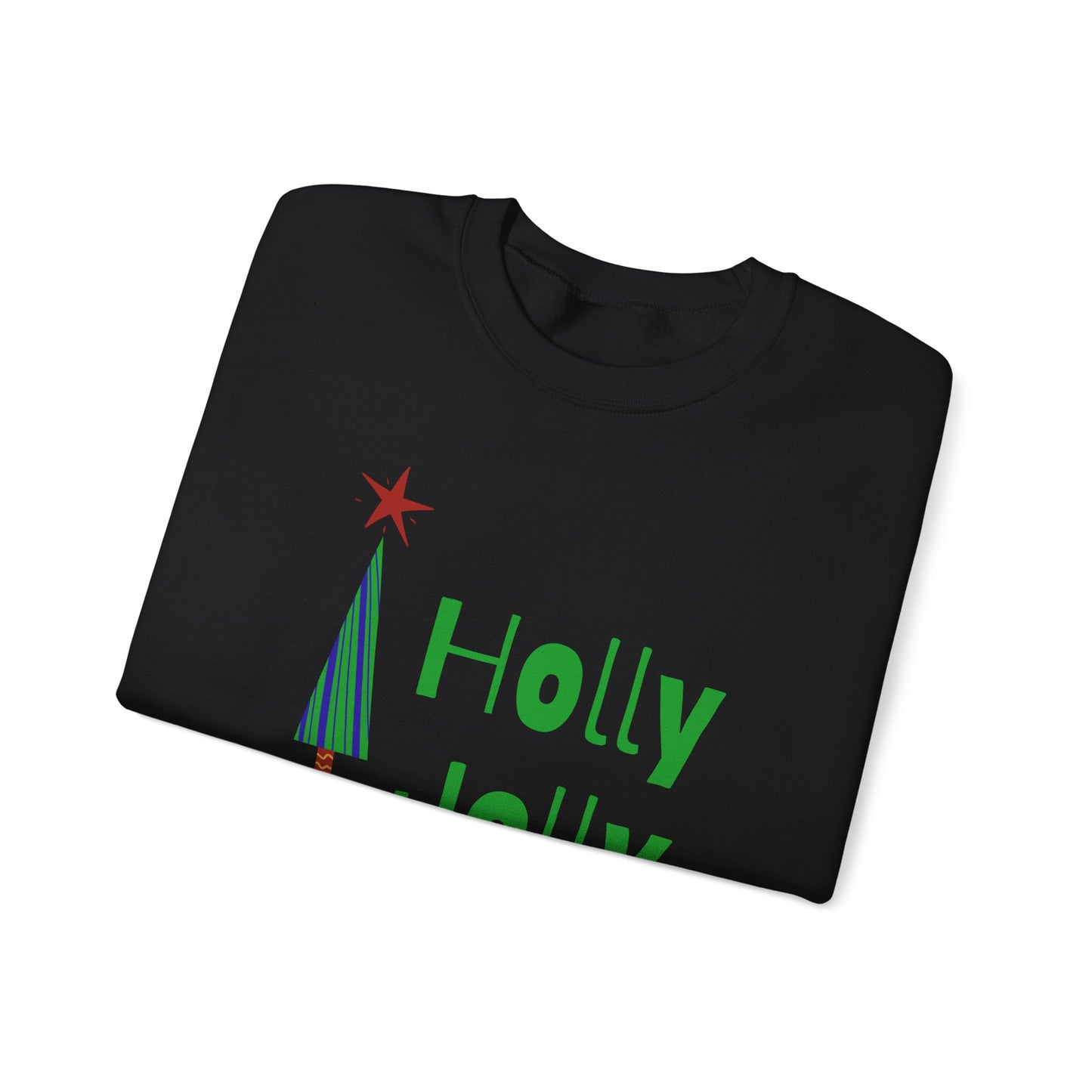 Unisex Heavy Blend Crewneck Sweatshirt Holly Jolly Christmas Tree 🎄✨