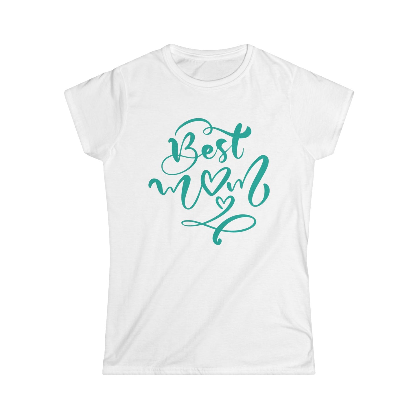 Best Mom Jade Color Print Women's Softstyle Tee