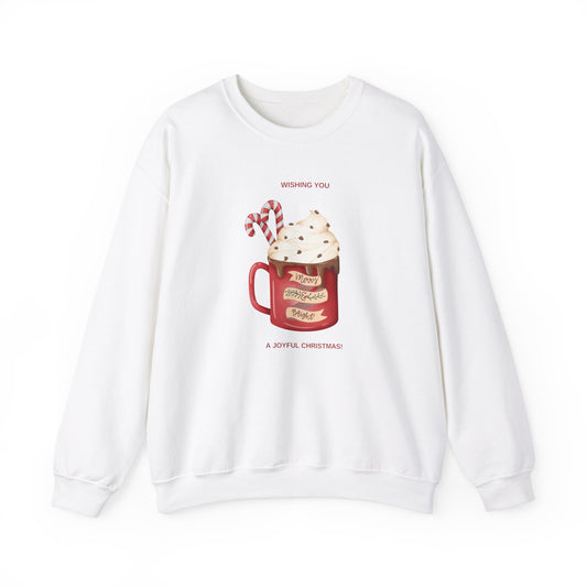 Unisex Heavy Blend Crewneck Sweatshirt Wishing You A Joyful Christmas ☕️🍬✨