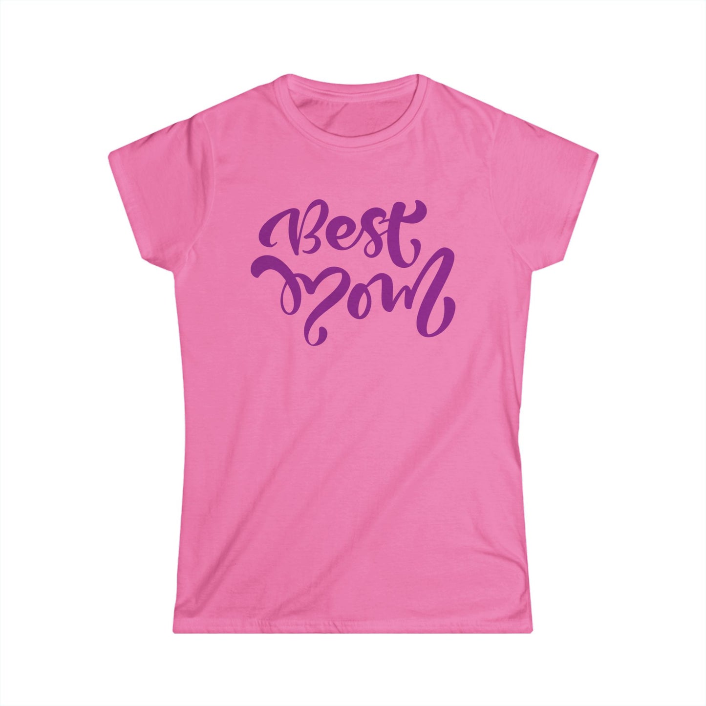 Women's Softstyle Tee Best Mom Purple Color Print