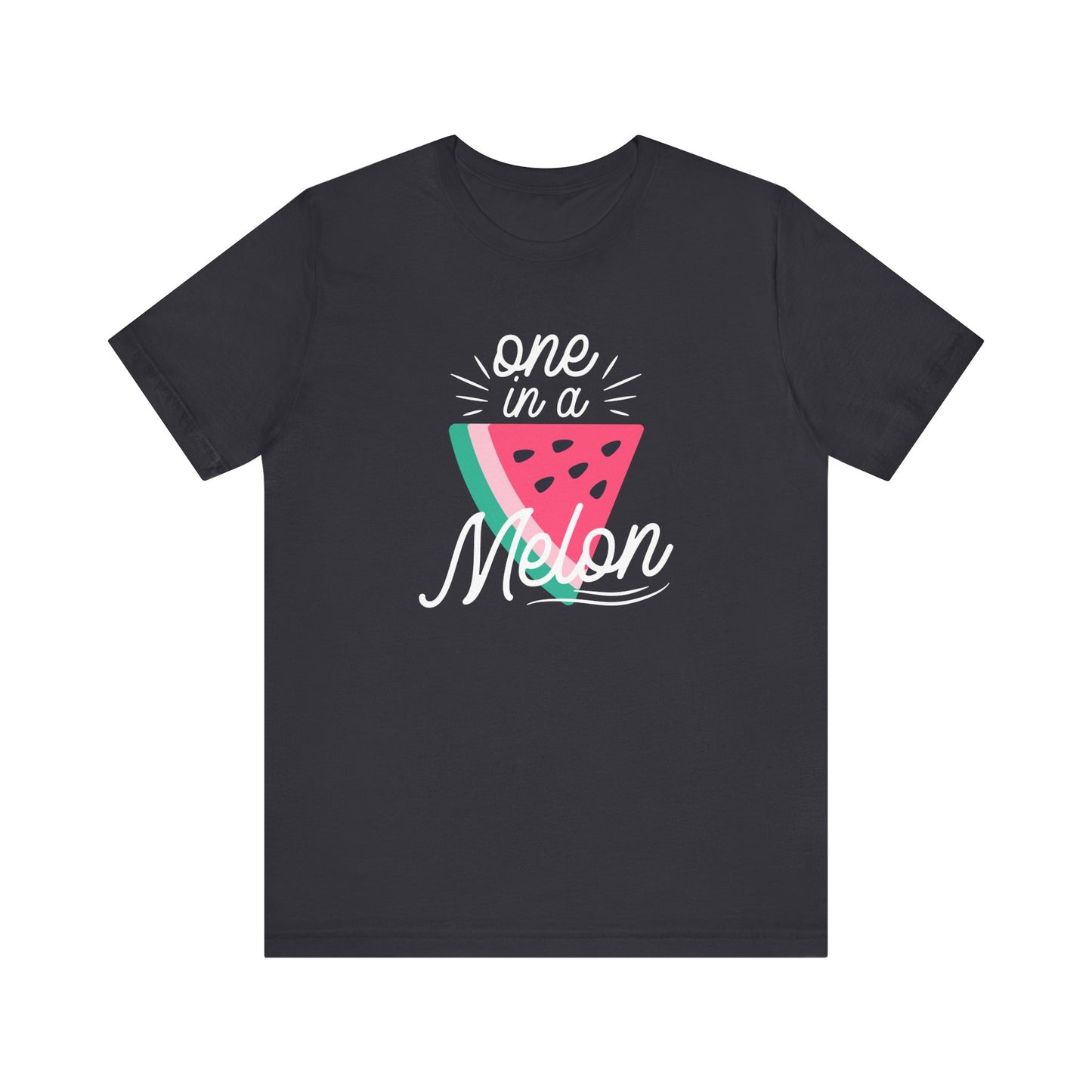 Unisex Jersey Short Sleeve Tee "One In A Melon" Watermelon Print