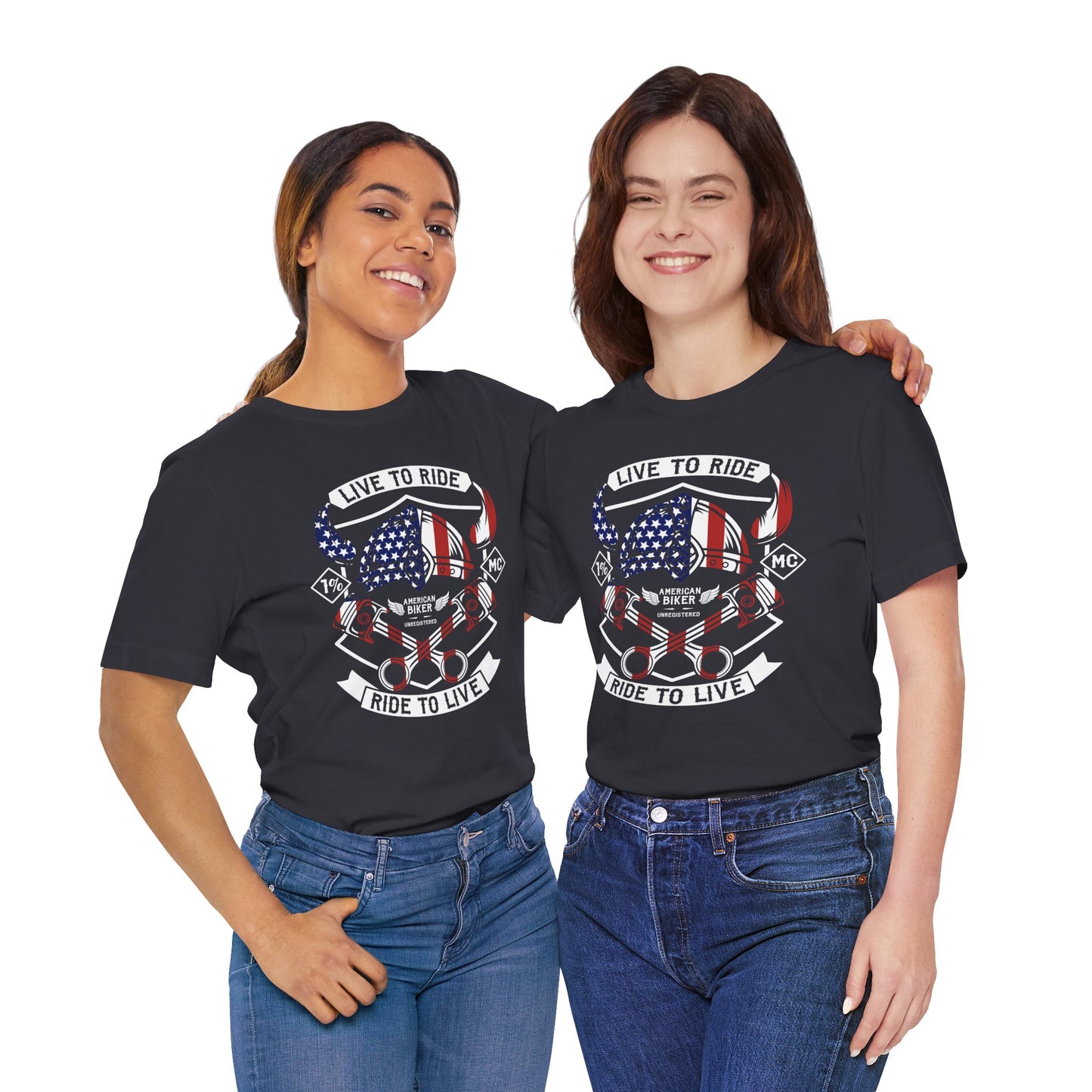 Live To Ride Ride To Live 1% MC Unisex Jersey Short Sleeve Tee