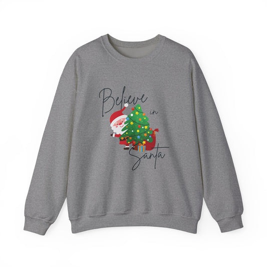 Unisex Heavy Blend Crewneck Sweatshirt Believe In Santa 🎅🎄✨