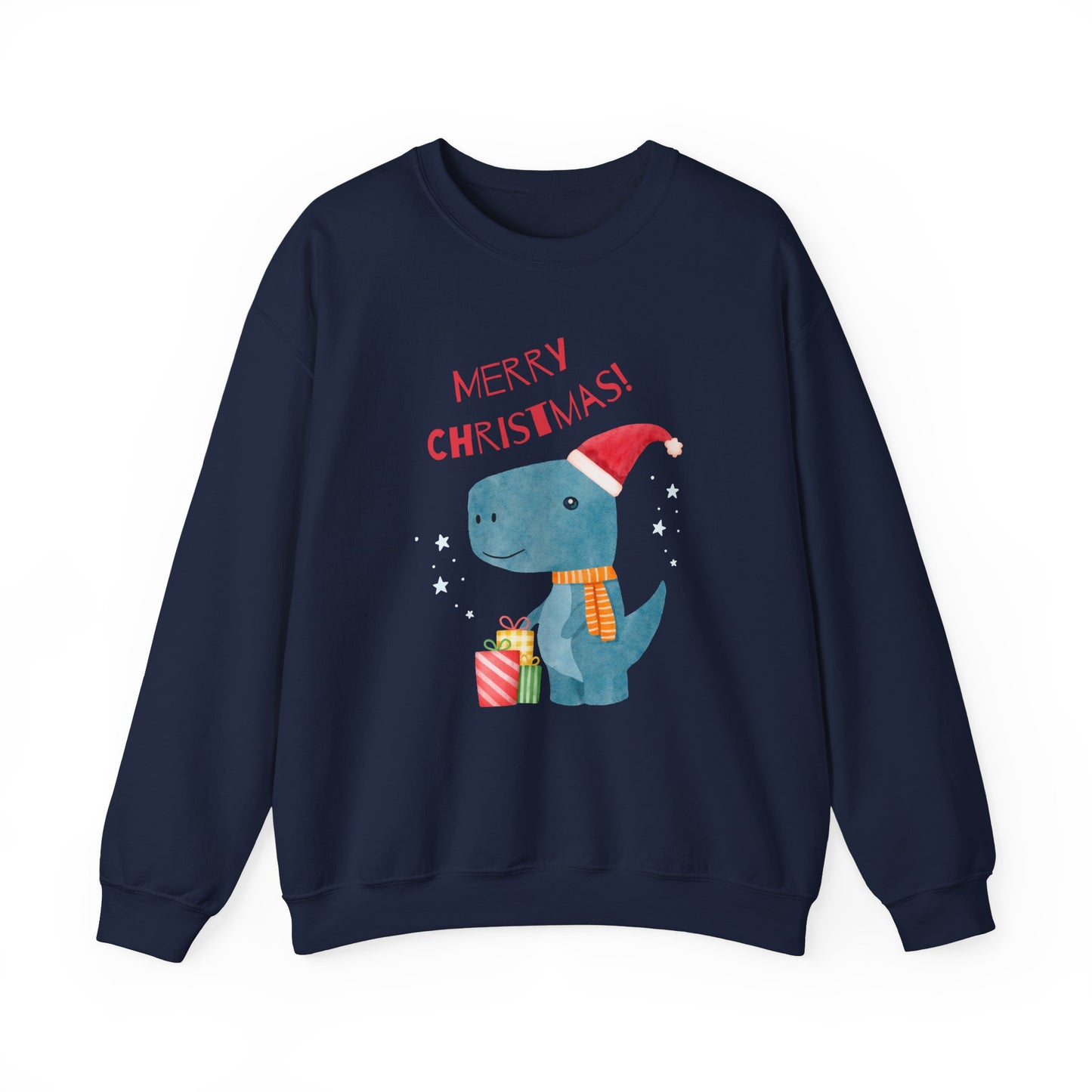 Merry Christmas Dino 🎄🦖🎁 Unisex Heavy Blend Crewneck Sweatshirt