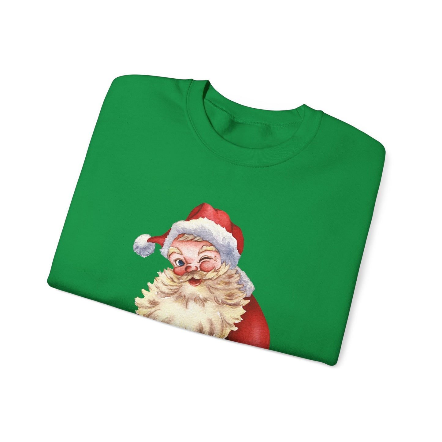 Unisex Heavy Blend Crewneck Sweatshirt Winking Santa 🎅✨❤️