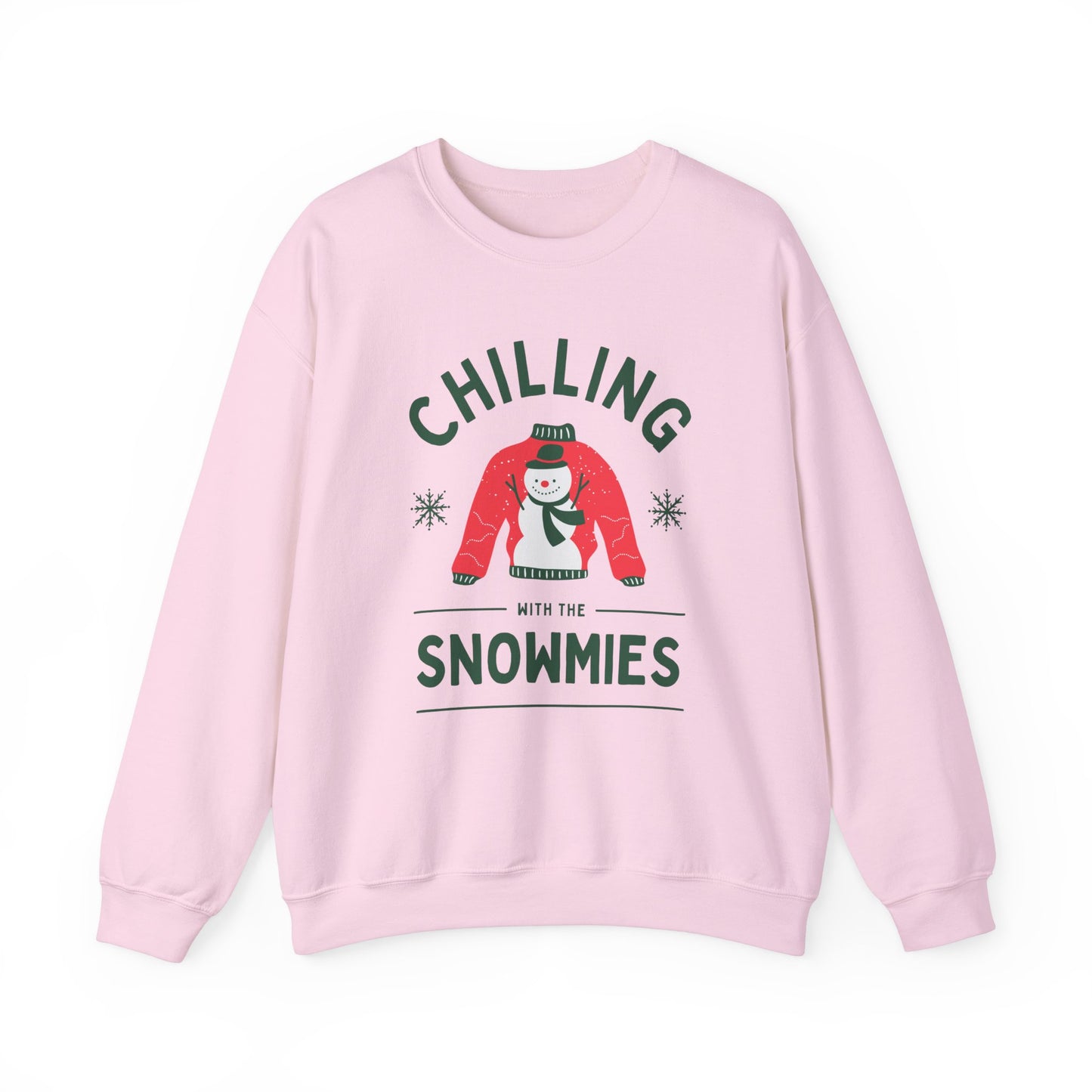 Unisex Heavy Blend Crewneck Sweatshirt Chilling With The Snowmies ☃️❄️✨