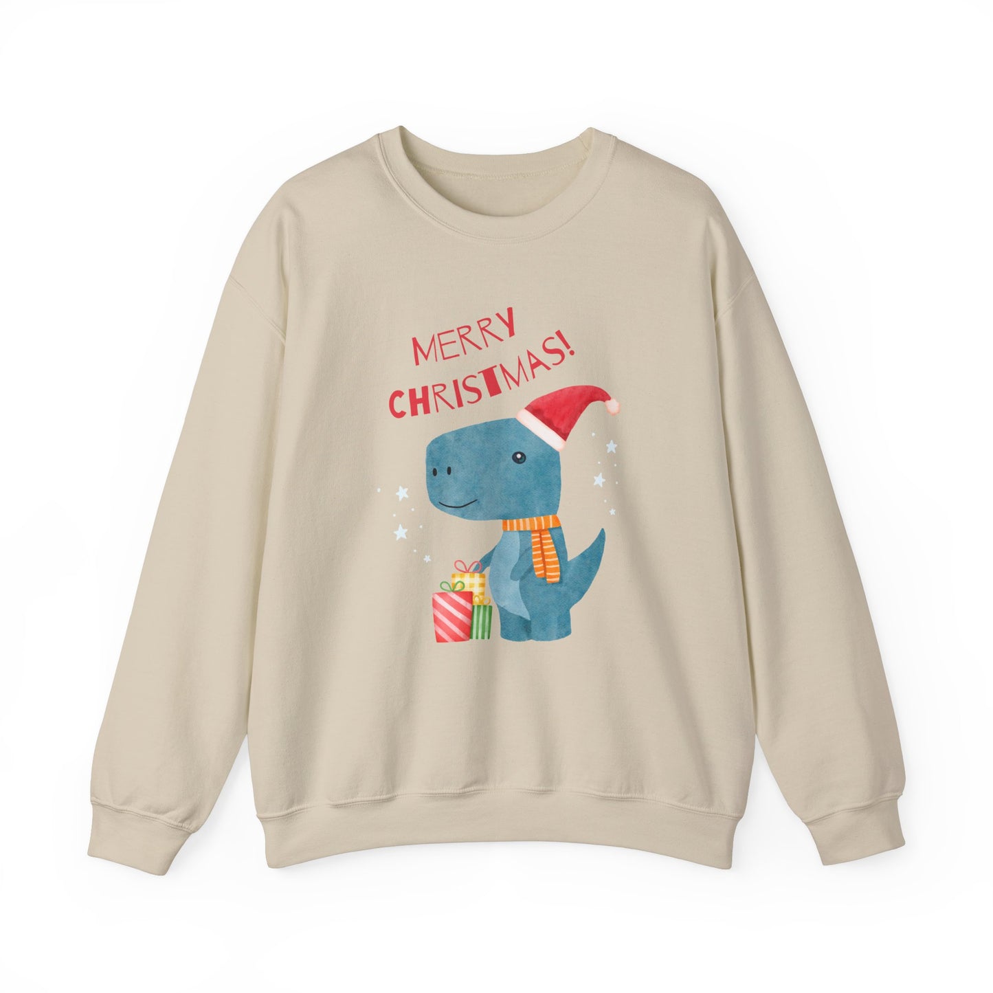 Unisex Heavy Blend Crewneck Sweatshirt Merry Christmas Dino 🎄🦖🎁