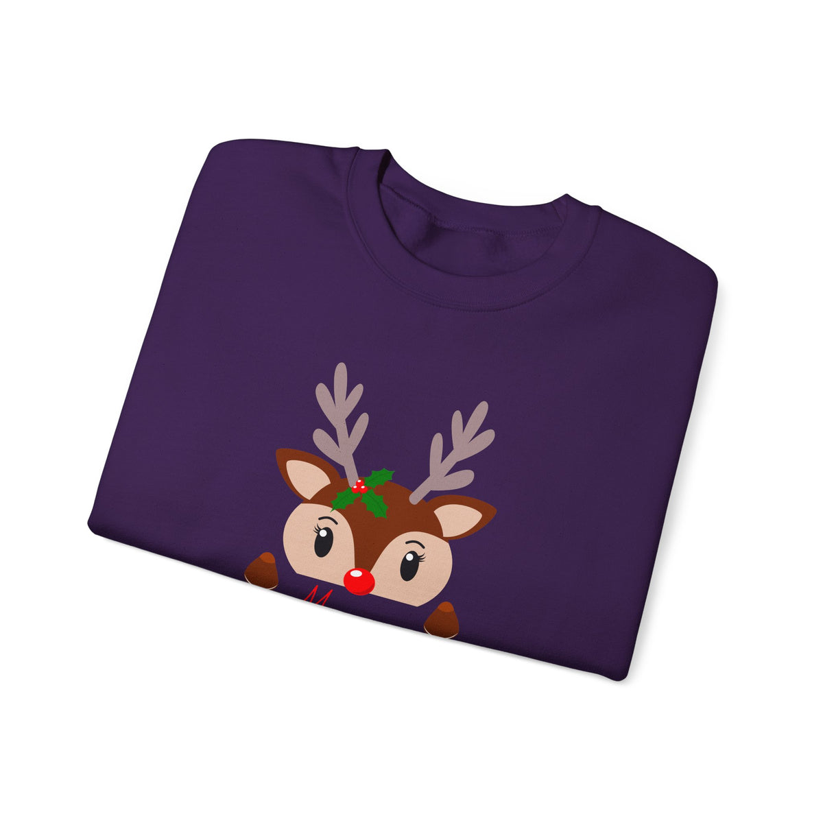Unisex Heavy Blend Crewneck Sweatshirt Adorable Baby Deer Merry Christmas 🎄🦌✨
