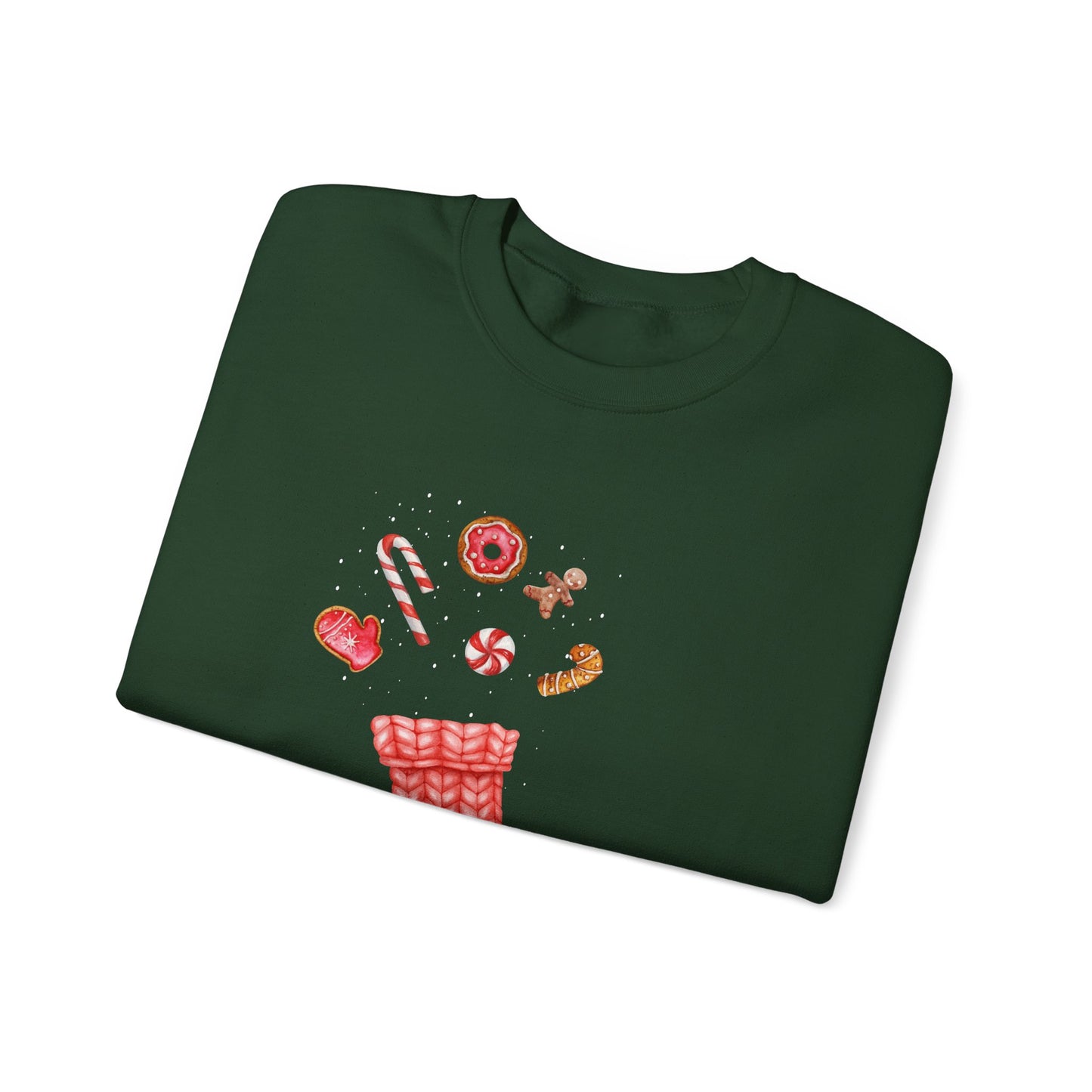 Cozy Christmas Sock 🎄🧦🍩 Unisex Heavy Blend Crewneck Sweatshirt