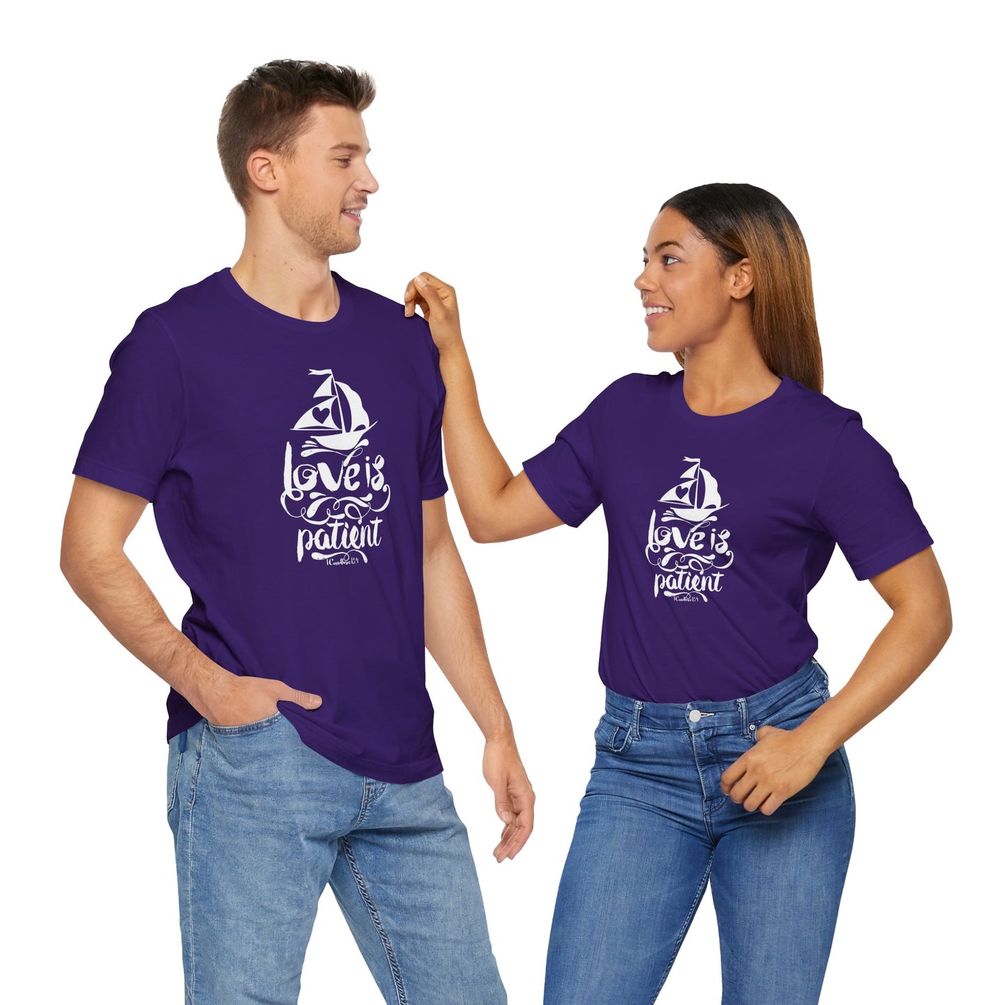Love Is Patient Corinthians 13:4 Unisex Jersey Short Sleeve Tee