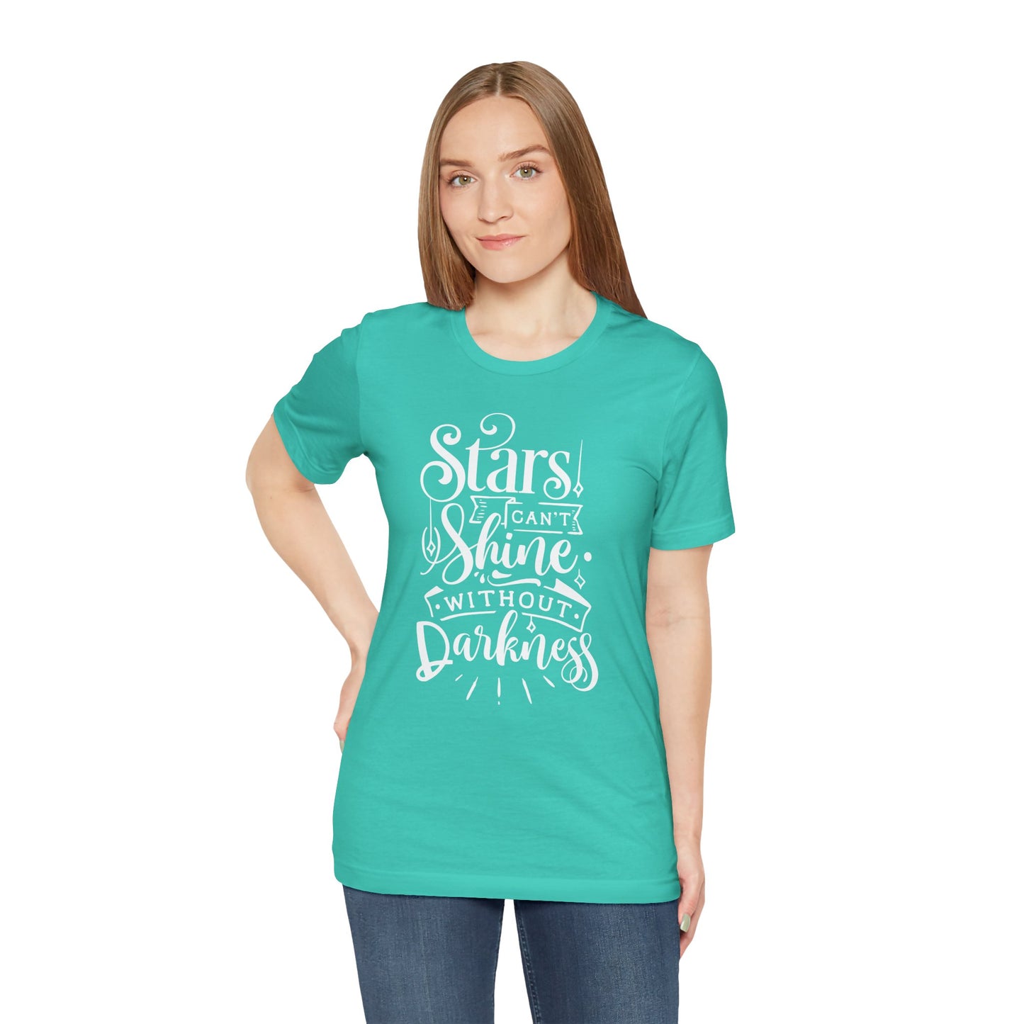 Stars Can't Shine Without Darkness Unisex Jersey Short Sleeve Tee