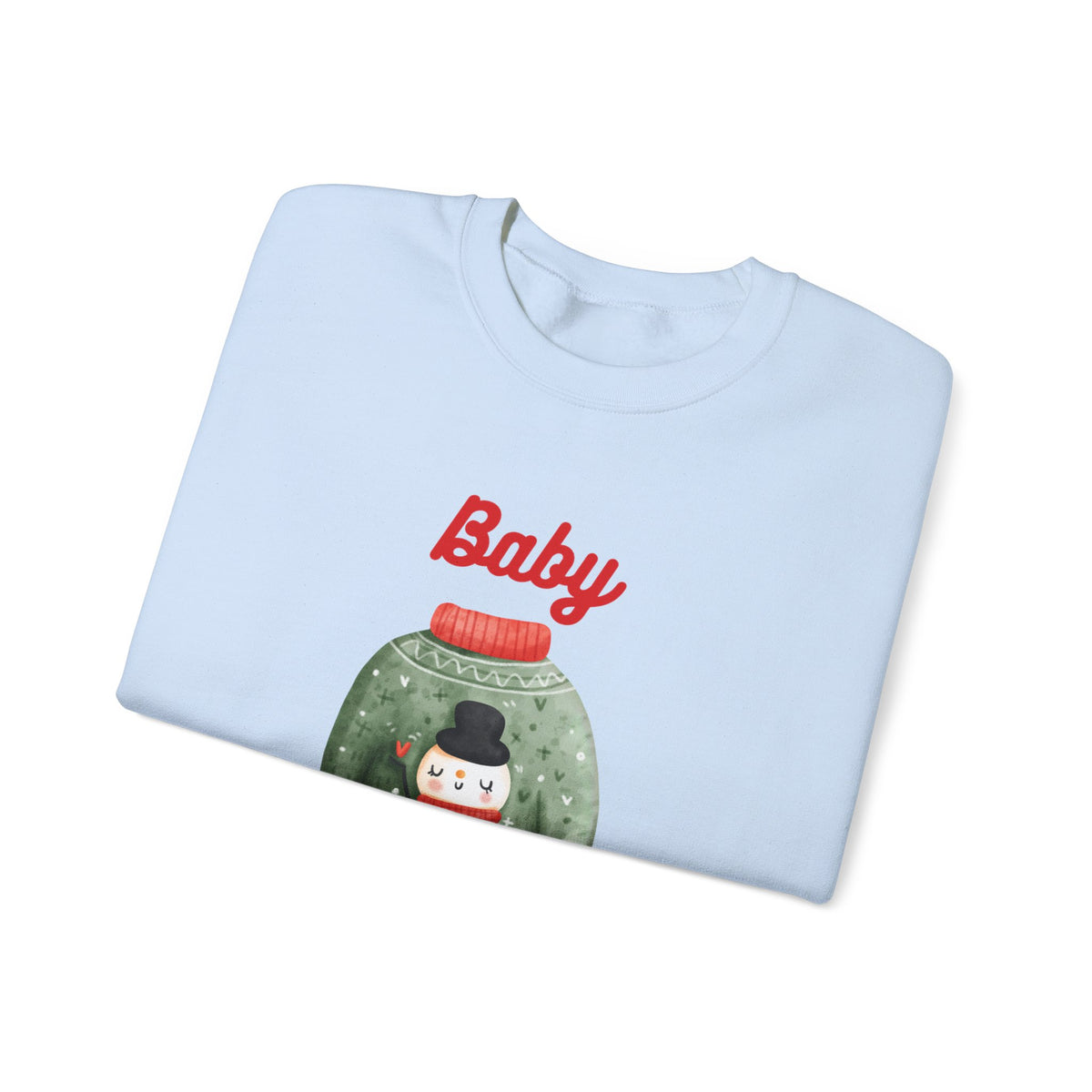 Unisex Heavy Blend Crewneck Sweatshirt Baby It's Cold Outside Snowman 🎄❄️❤️