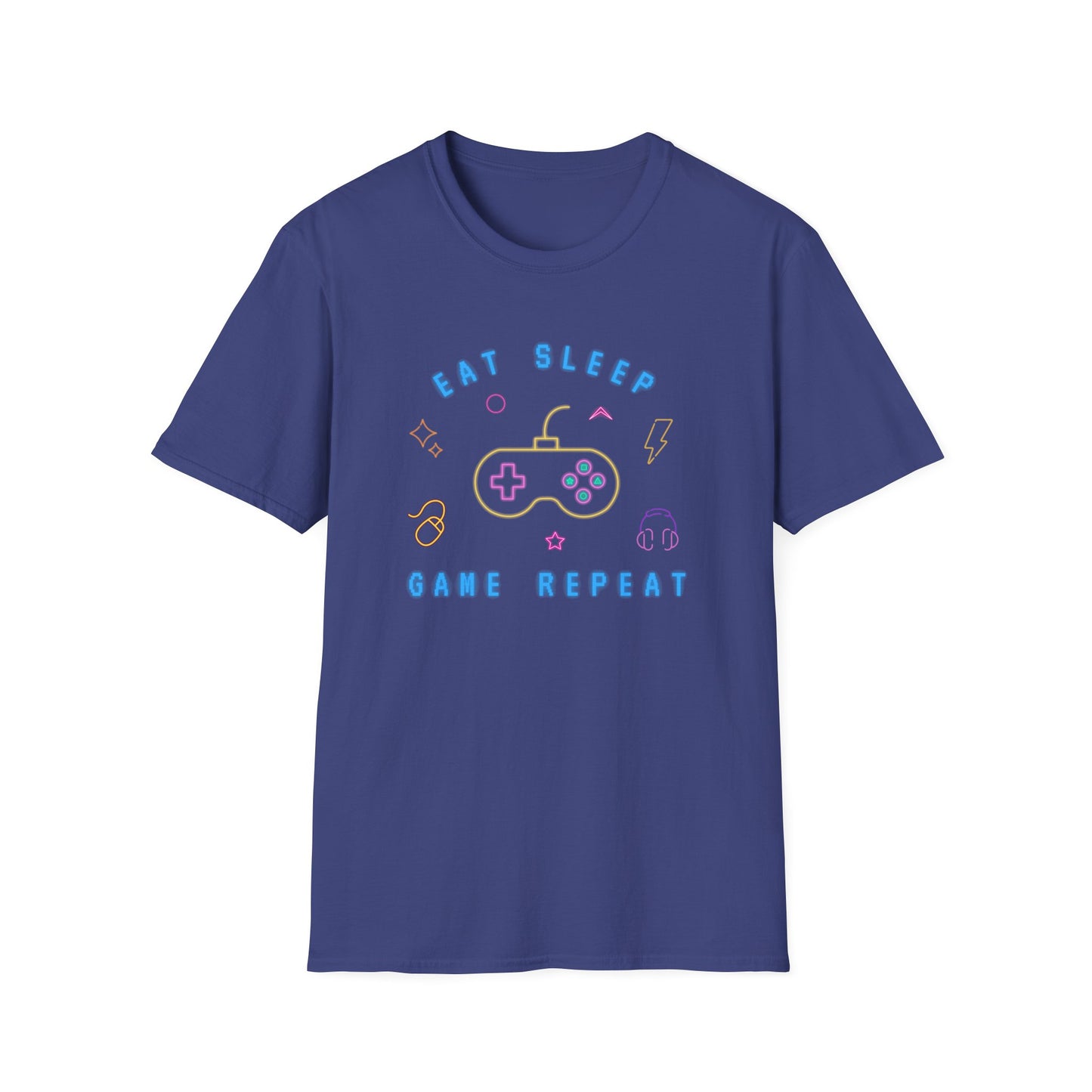 Eat Sleep Game Repeat Unisex Softstyle T-Shirt
