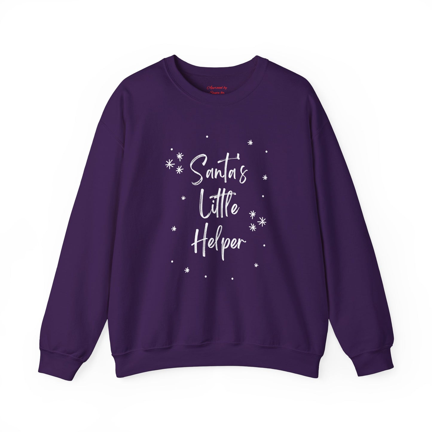 Unisex Heavy Blend Crewneck Sweatshirt Santa's Little Helper with Snowflakes 🎅❄️✨