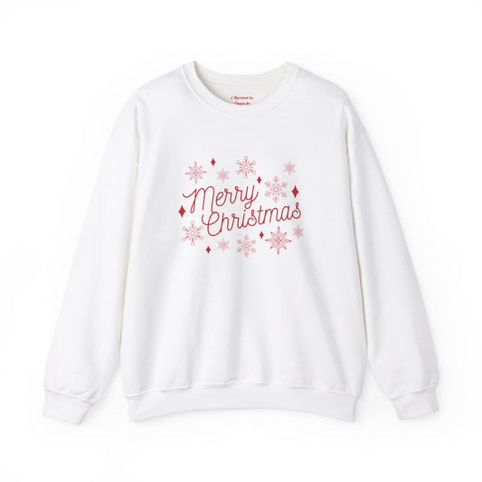 Unisex Heavy Blend Crewneck Sweatshirt Elegant Merry Christmas 🎄✨❄️