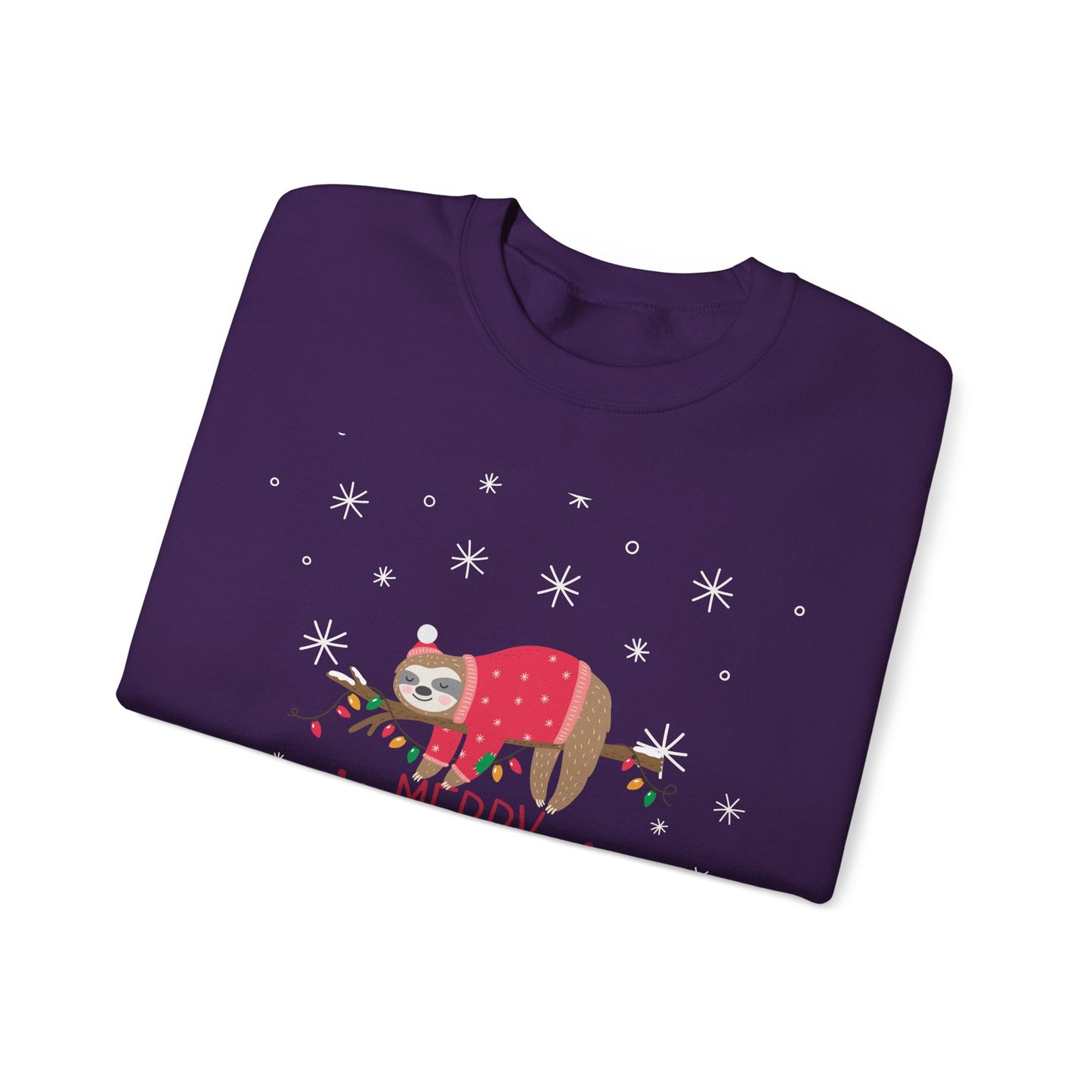 Merry Christmas Sloth 🎄🦥✨ Unisex Heavy Blend Crewneck Sweatshirt