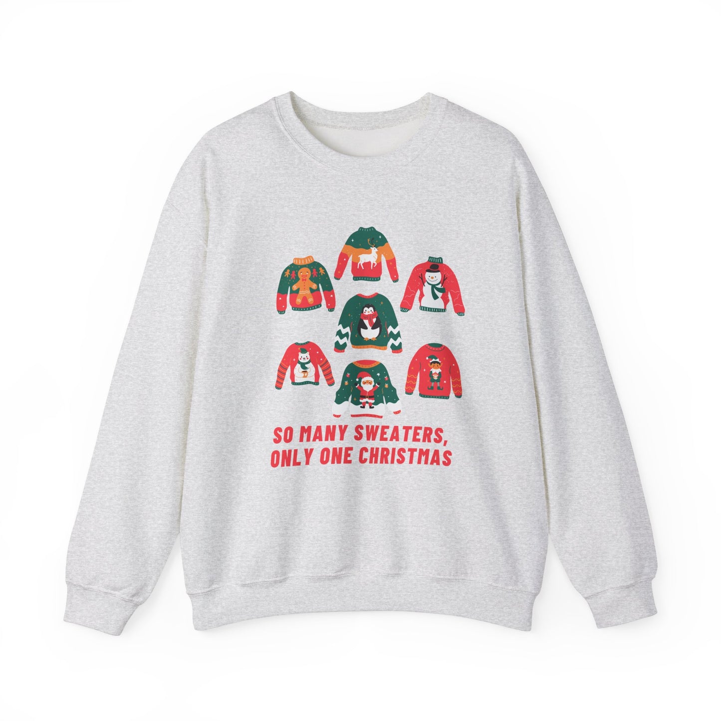 Unisex Heavy Blend Crewneck Sweatshirt So Many Sweaters, Only One Christmas 🎄🎉✨