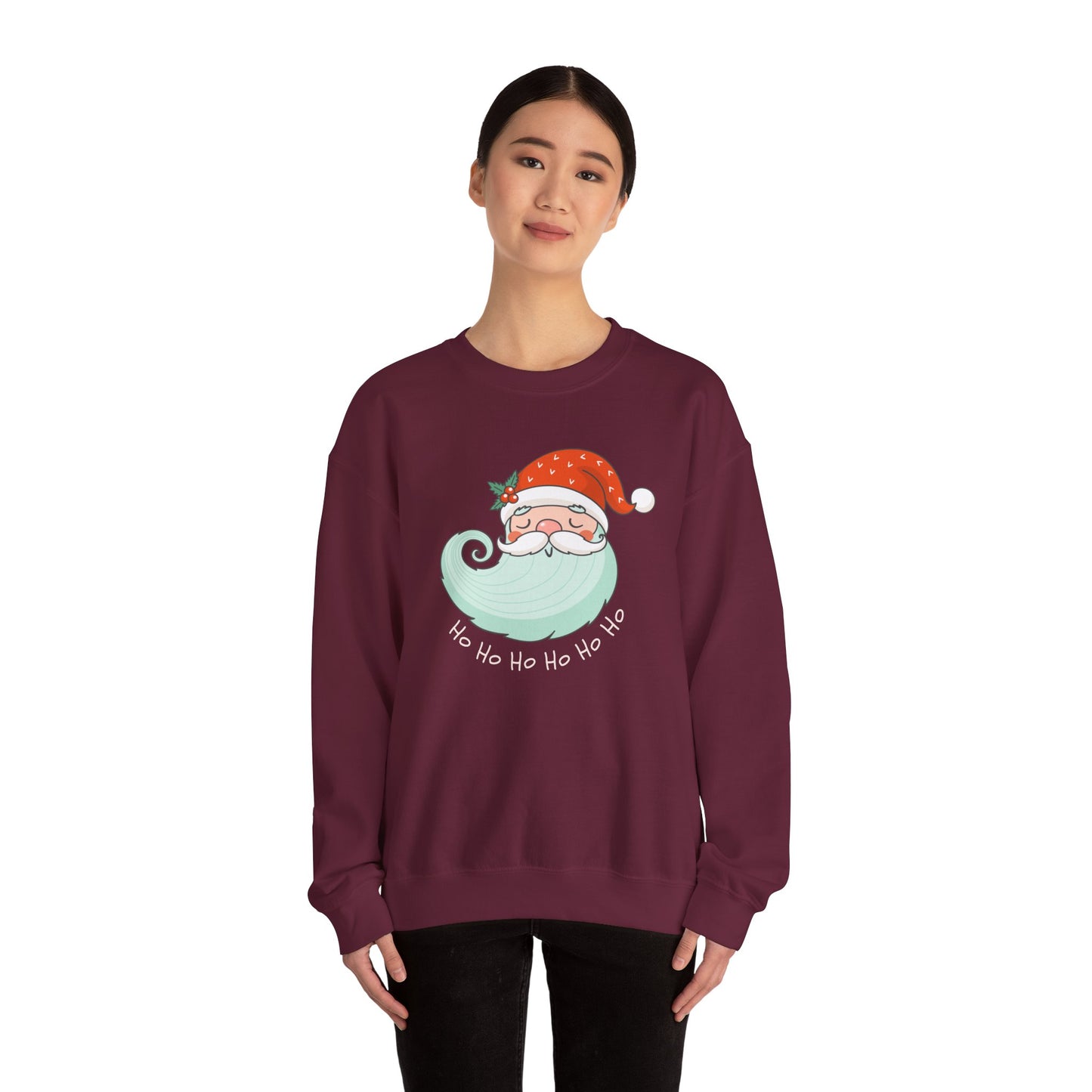 Unisex Heavy Blend Crewneck Sweatshirt Happy Santa Ho Ho Ho 🎅🎉✨