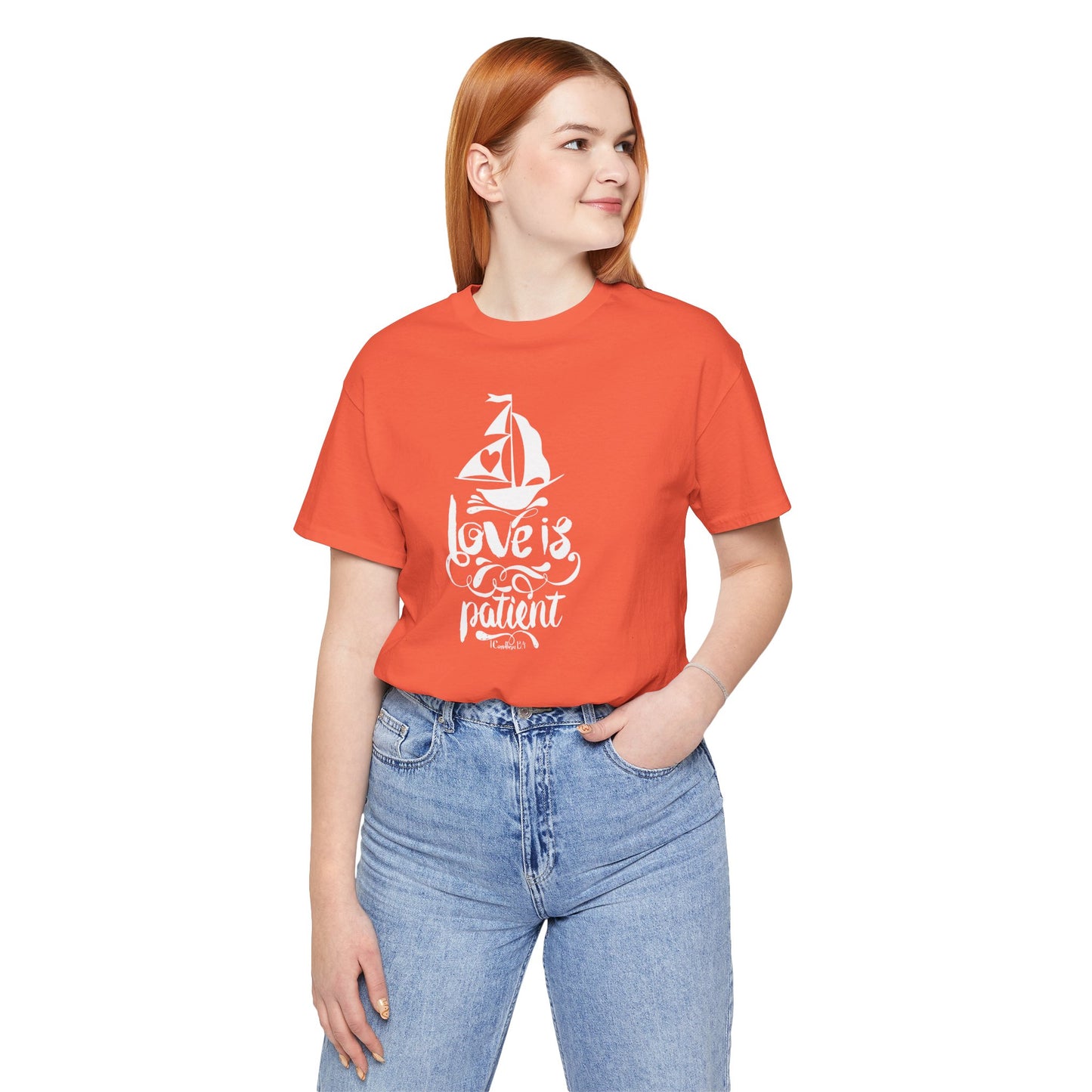 Love Is Patient Corinthians 13:4 Unisex Jersey Short Sleeve Tee
