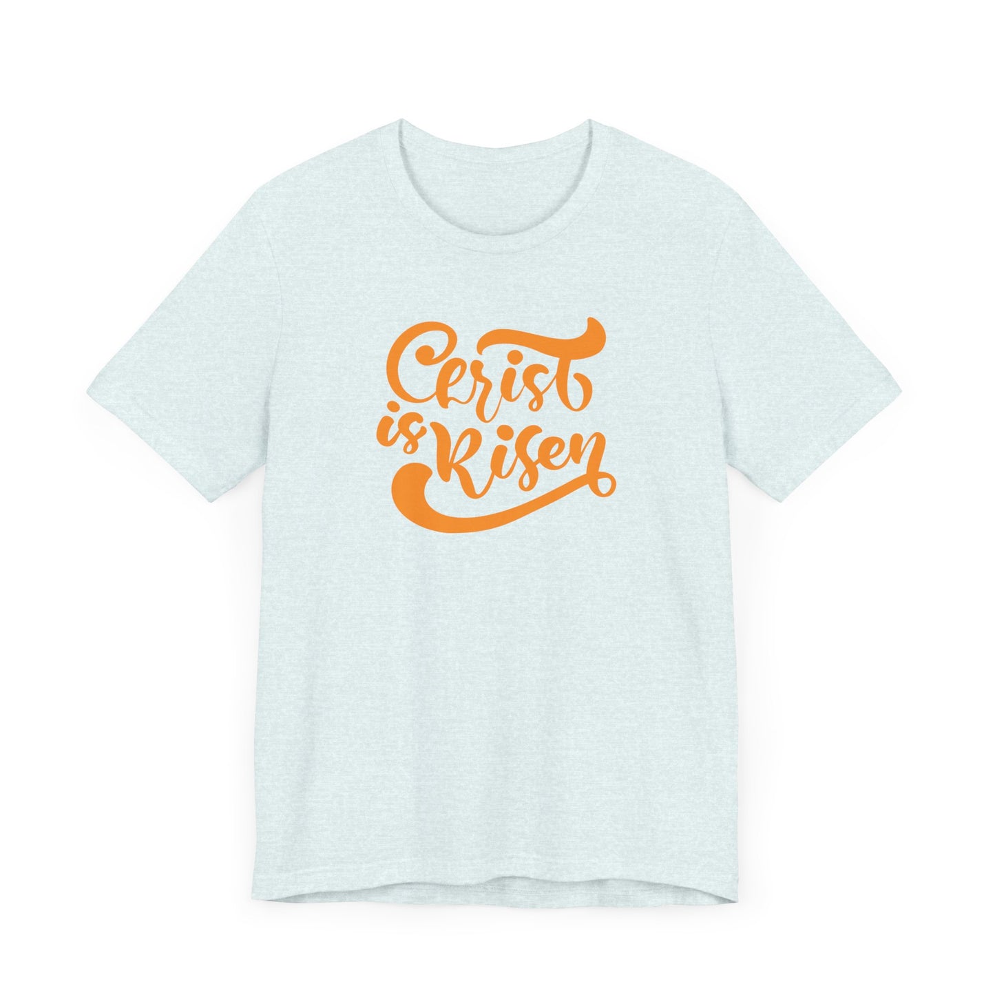 Christ is Risen Orange Print Unisex Jersey Short Sleeve Tee