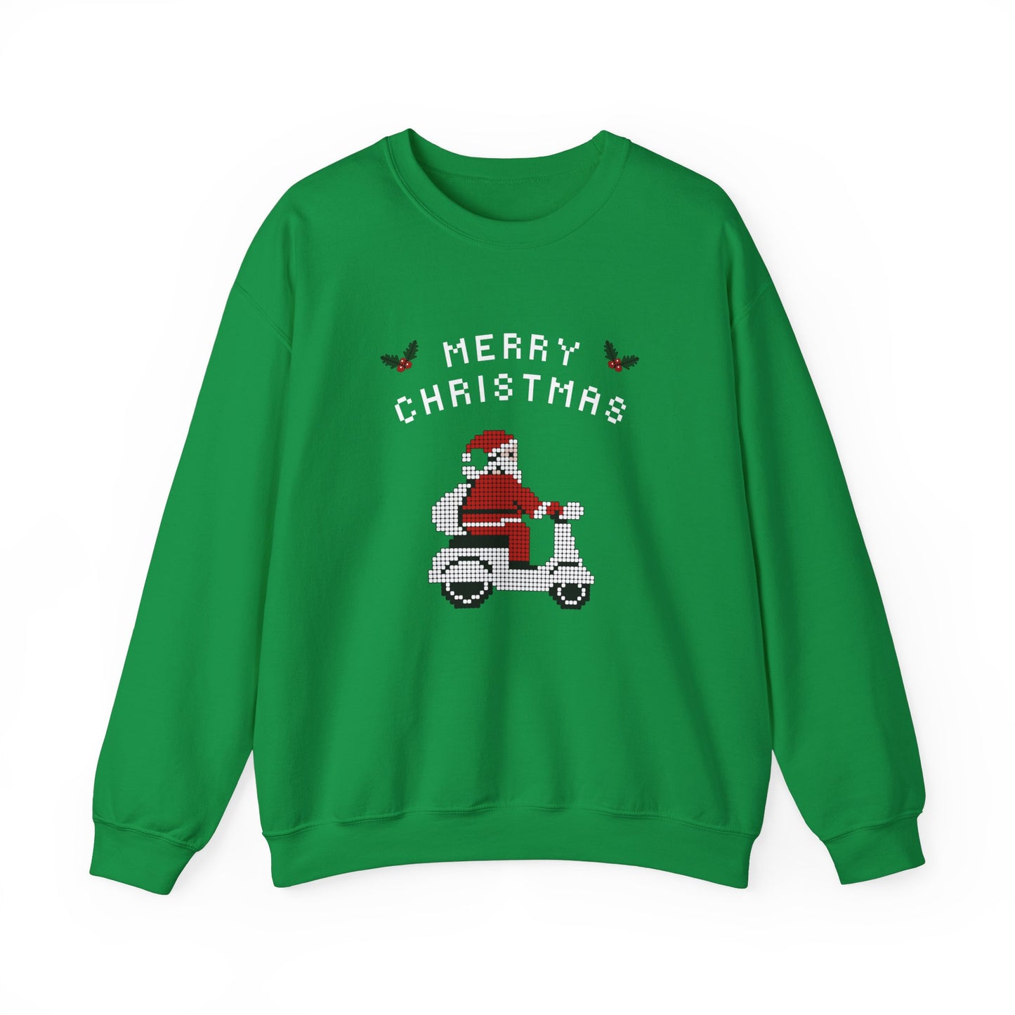 Unisex Heavy Blend Crewneck Sweatshirt Santa on a Vespa 🎅🛵✨